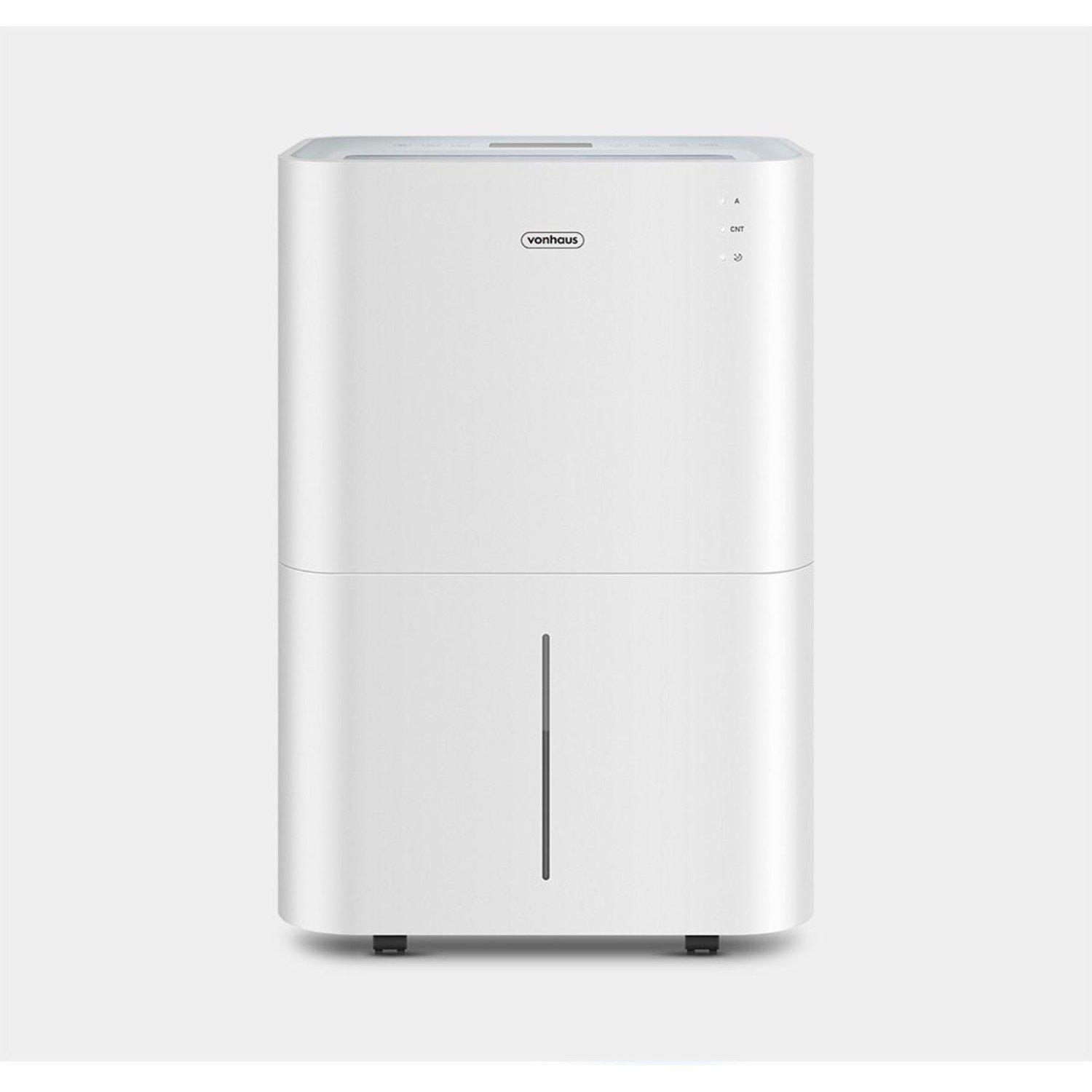 White - VonHaus - 20L Portable Dehumidifier with Laundry Mode - 1