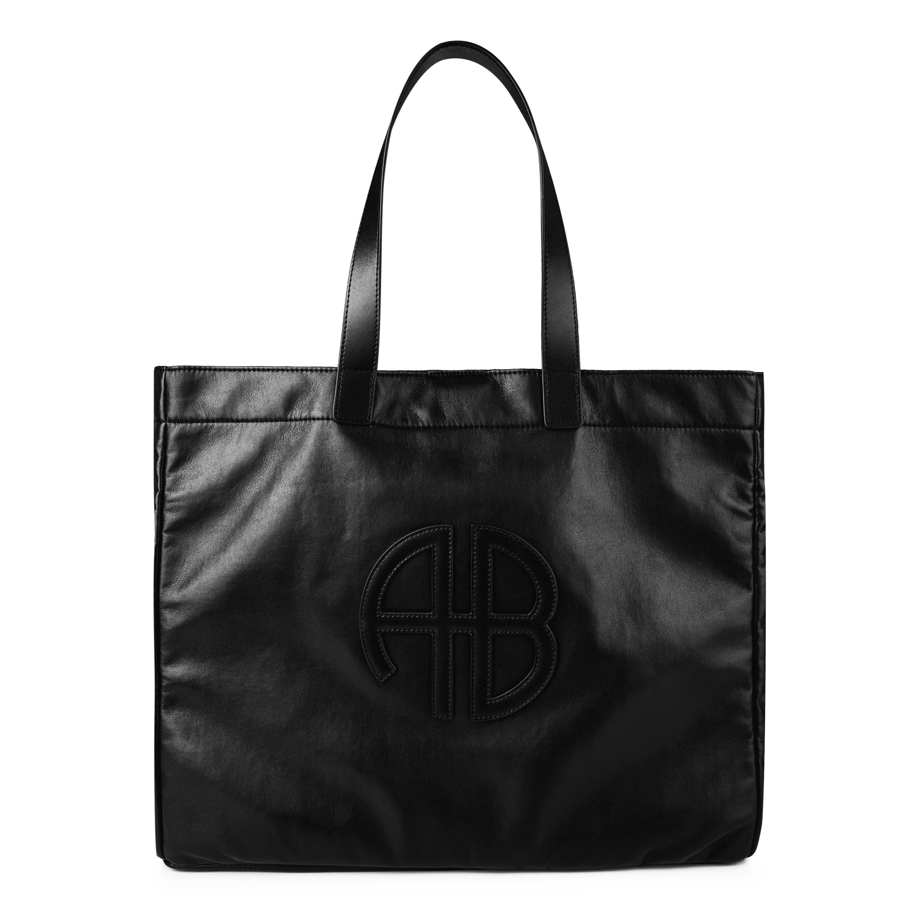 Black - Anine Bing - Women's Rio Leather Tote Bag - 1