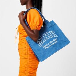 Ganni Large Easy Shopper Tote Bag