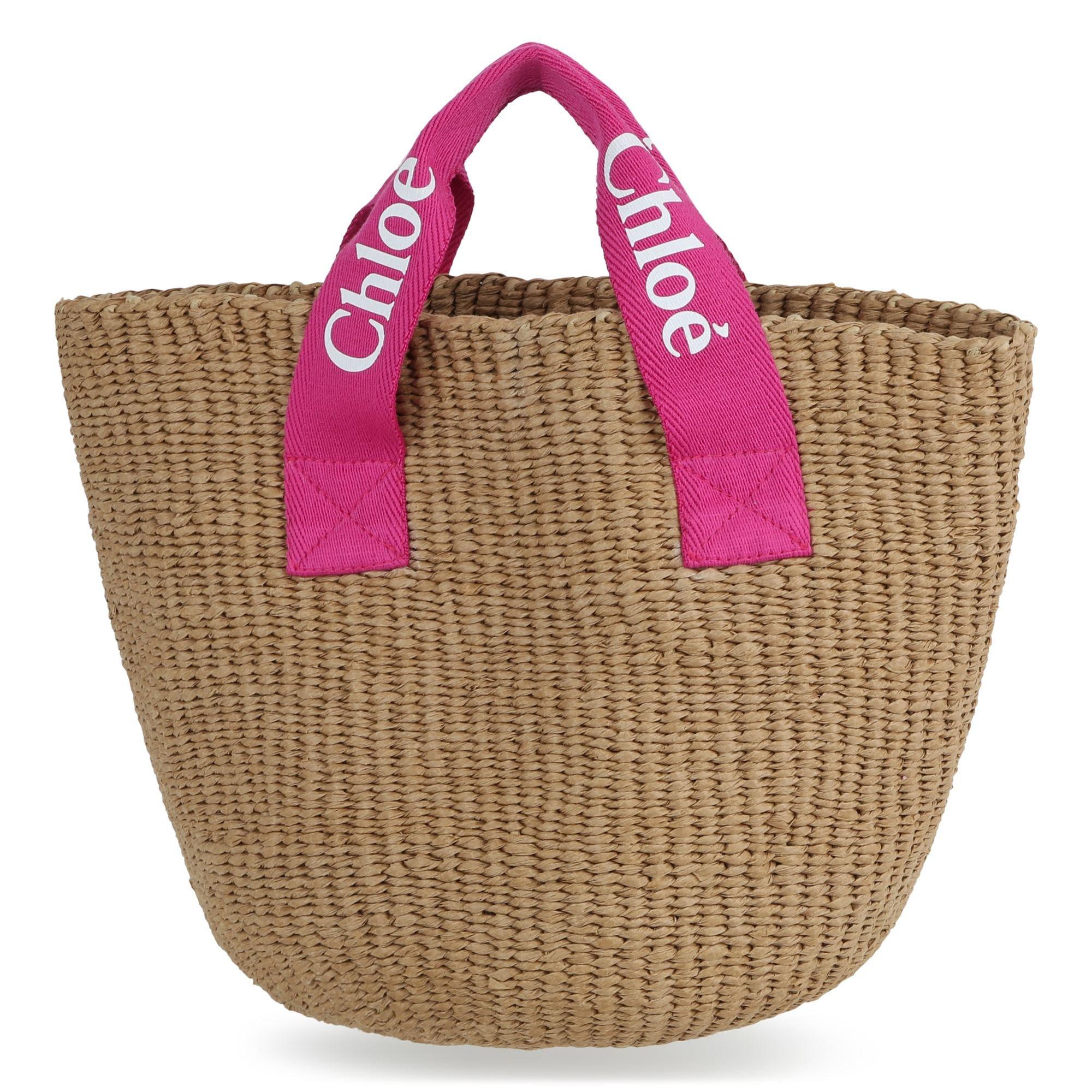 Pink 49L - Chloe - Girls Woven Straw Handbag - 2