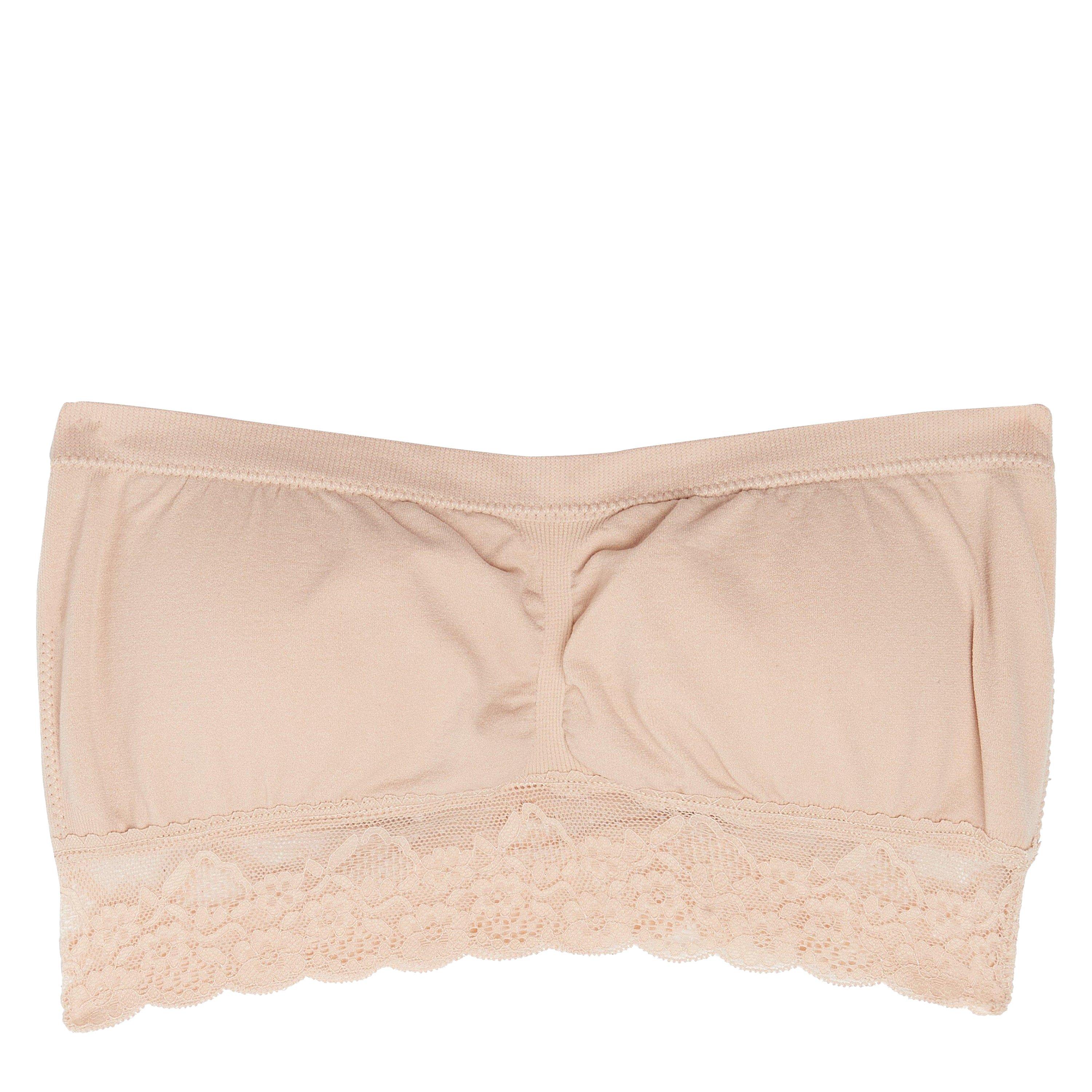 Blanc/Nude - Be You - 2 Pack Lace Bandeau Bra - 2