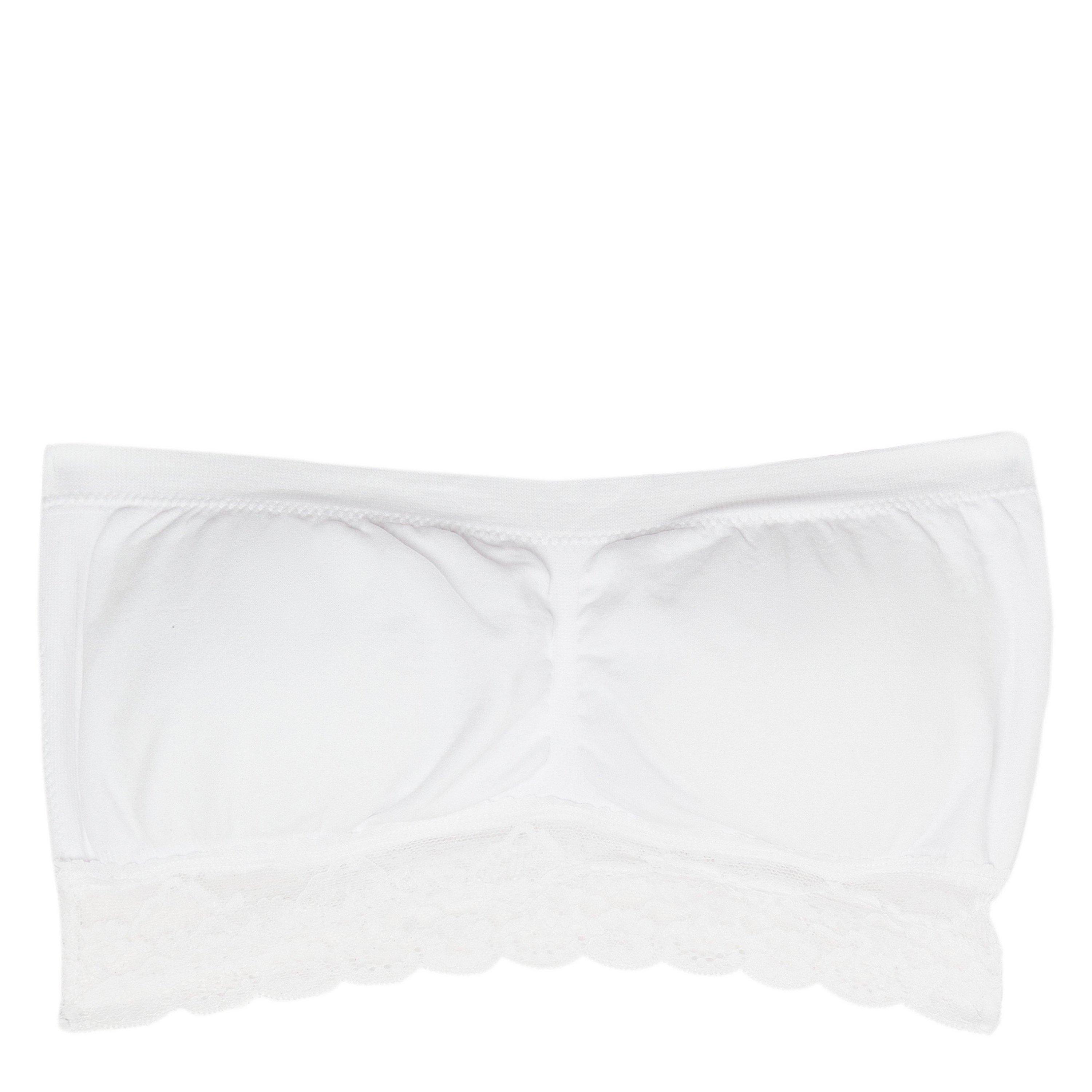 Blanc/Nude - Be You - 2 Pack Lace Bandeau Bra - 3