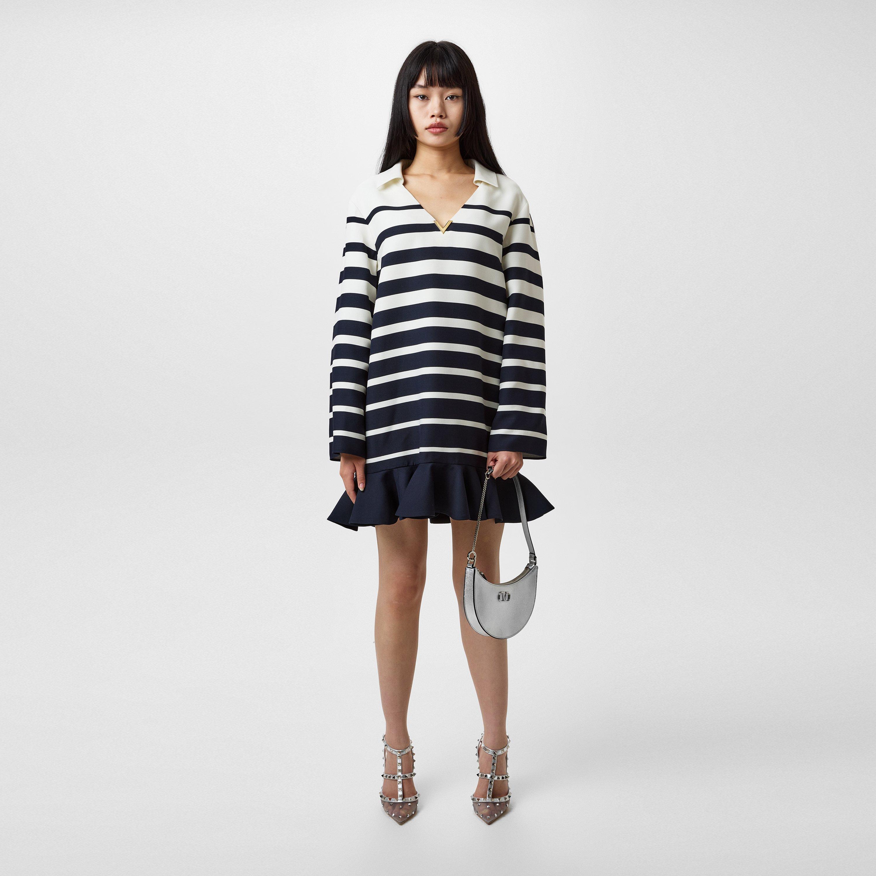 Silver - Valentino Garavani - Womens Mini Vlogo Signature Hobo Bag - 5