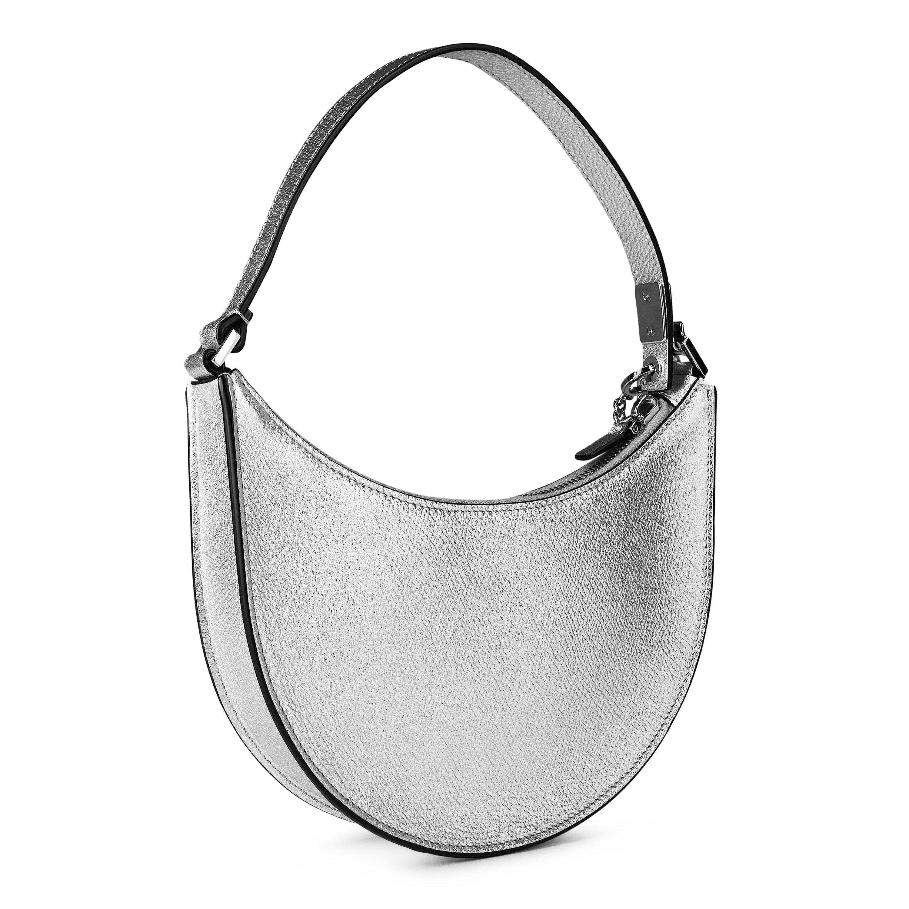 Silver - Valentino Garavani - Womens Mini Vlogo Signature Hobo Bag - 3