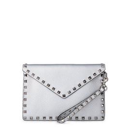 Valentino Garavani Metallic Rockstud Clutch Bag