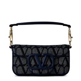 Valentino Garavani Locò Toile Iconographe Denim Crossbody Bag