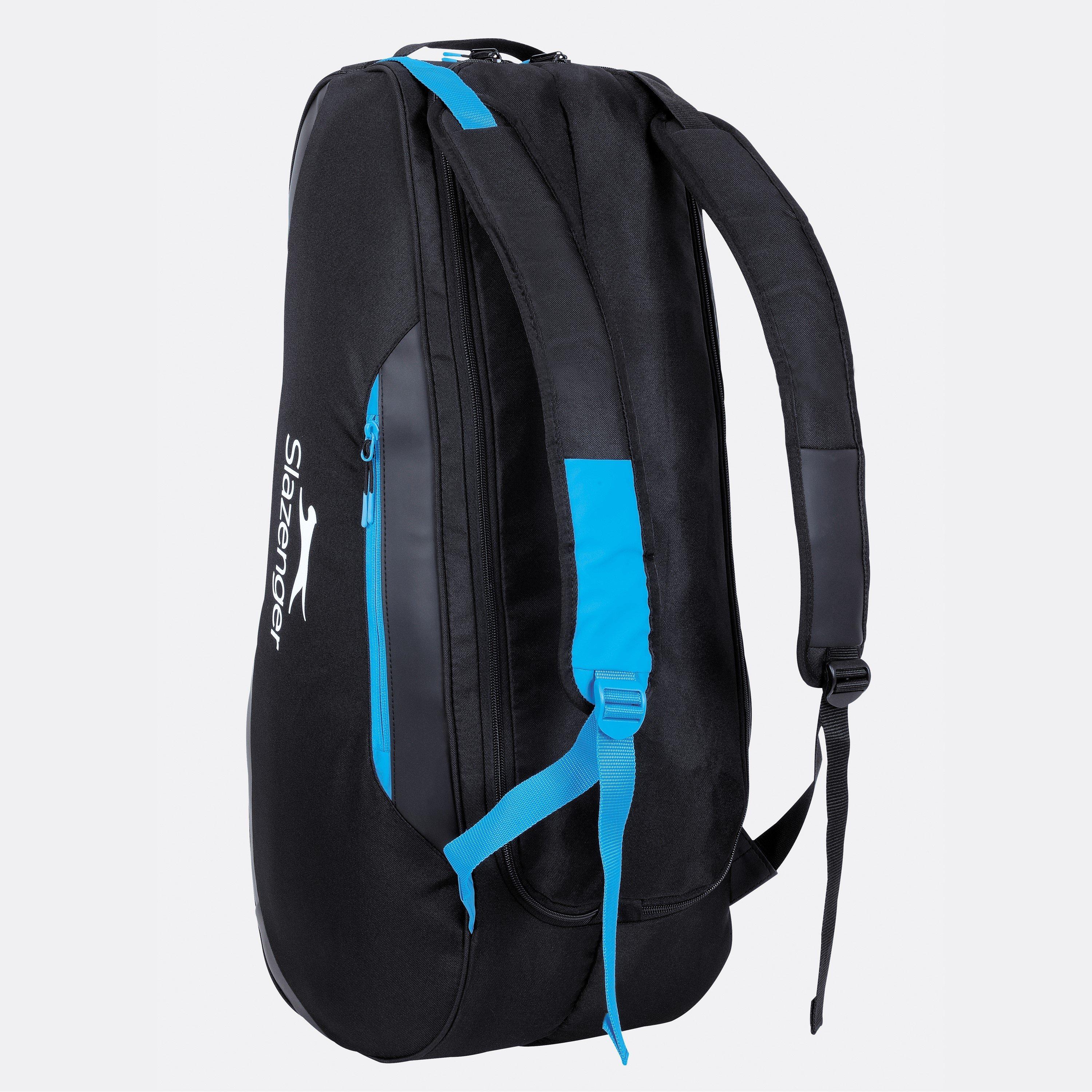 Nero - Slazenger - 52L Shoulder Strap 3 Pocket Tennis Racket Bag - 3
