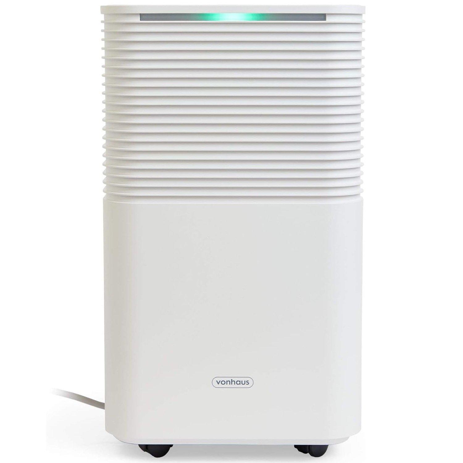 White - VonHaus - 12L Low Energy Dehumidifier with Laundry Mode - 1