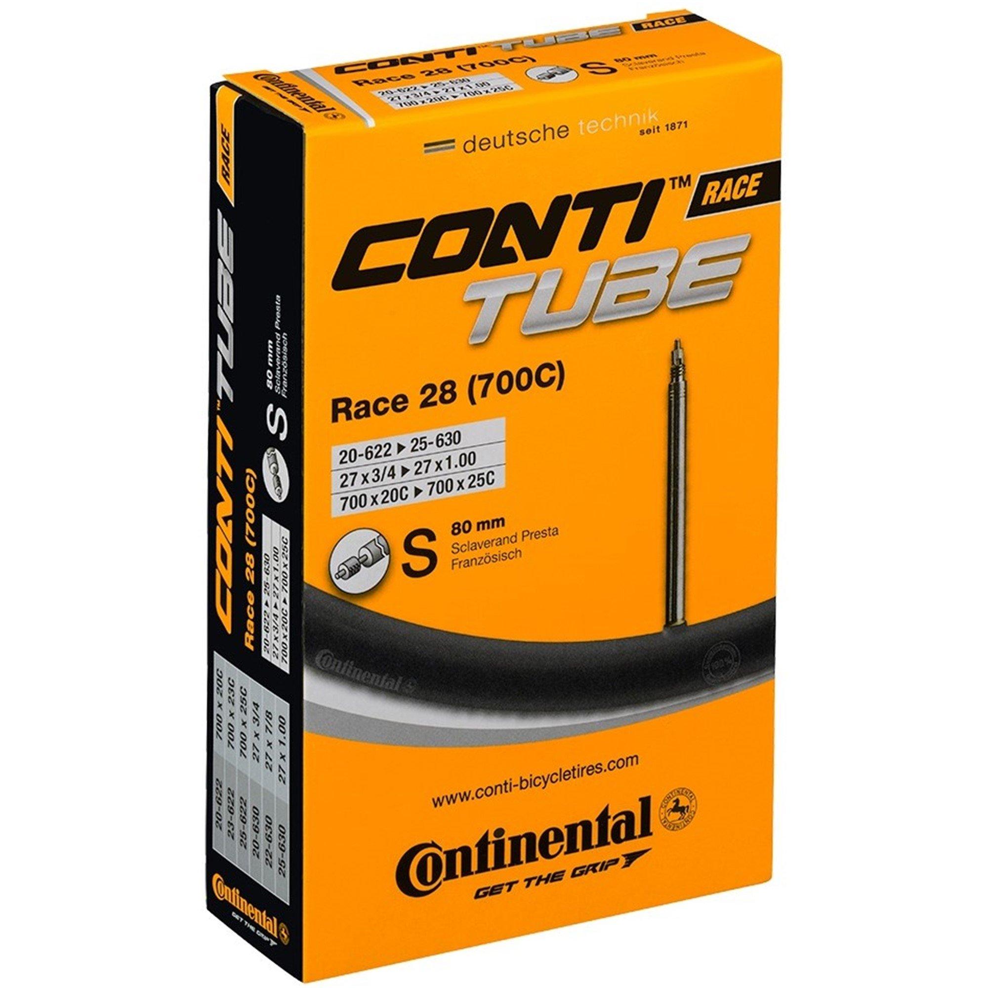 Black - Continental - Race28 18-25 Cycle Inner Tube