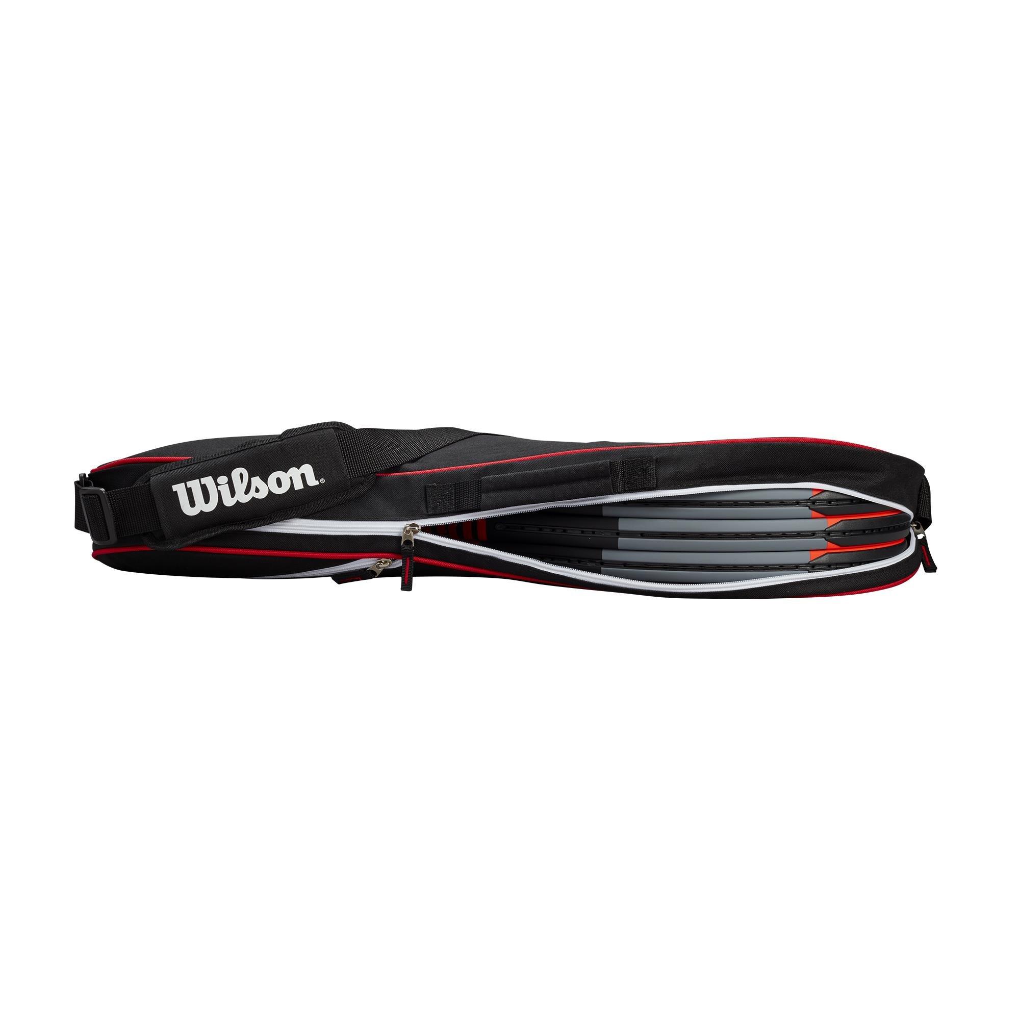 Schwarz/Rot - Wilson - Advantage III Triple Racket Bag - 3