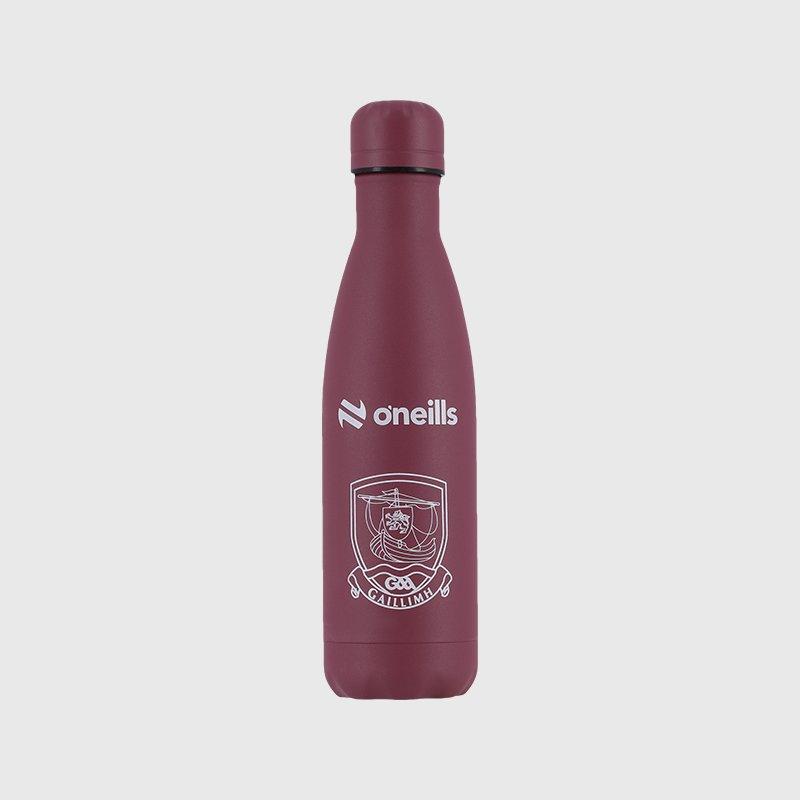Maroon/Wht - ONeills - Galway Tidal Water Bottle - 1