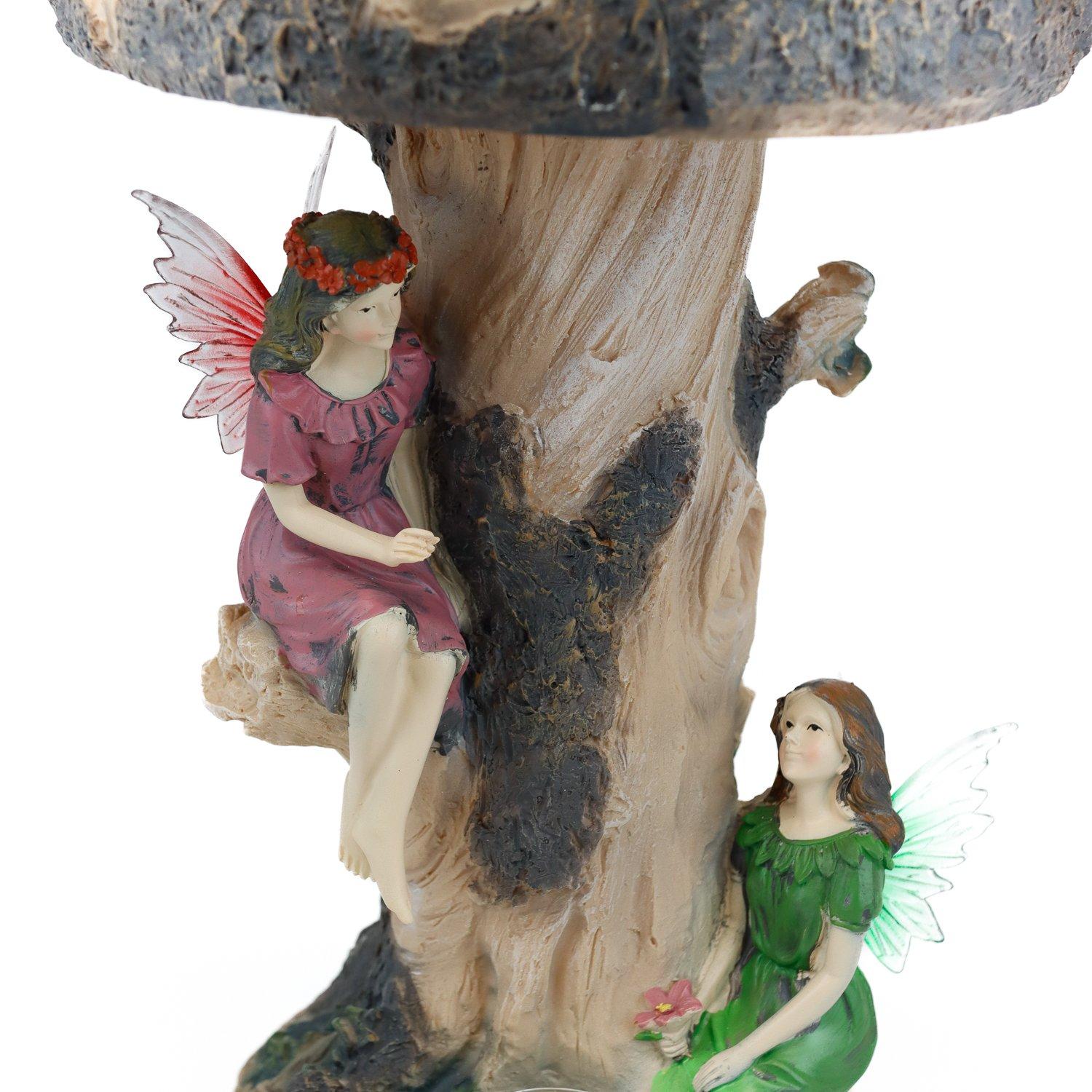 Brown - Streetwize - Solar Fairy Birdbath - 3