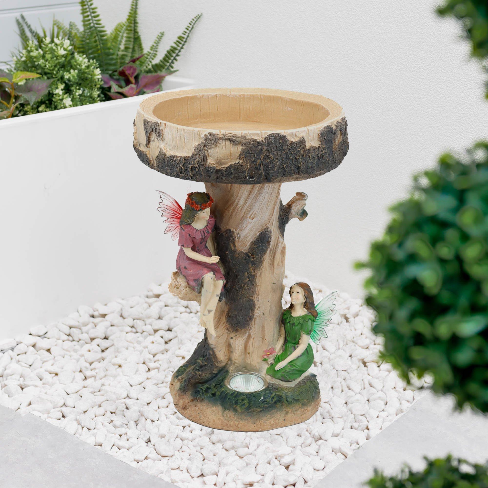 Brown - Streetwize - Solar Fairy Birdbath - 5