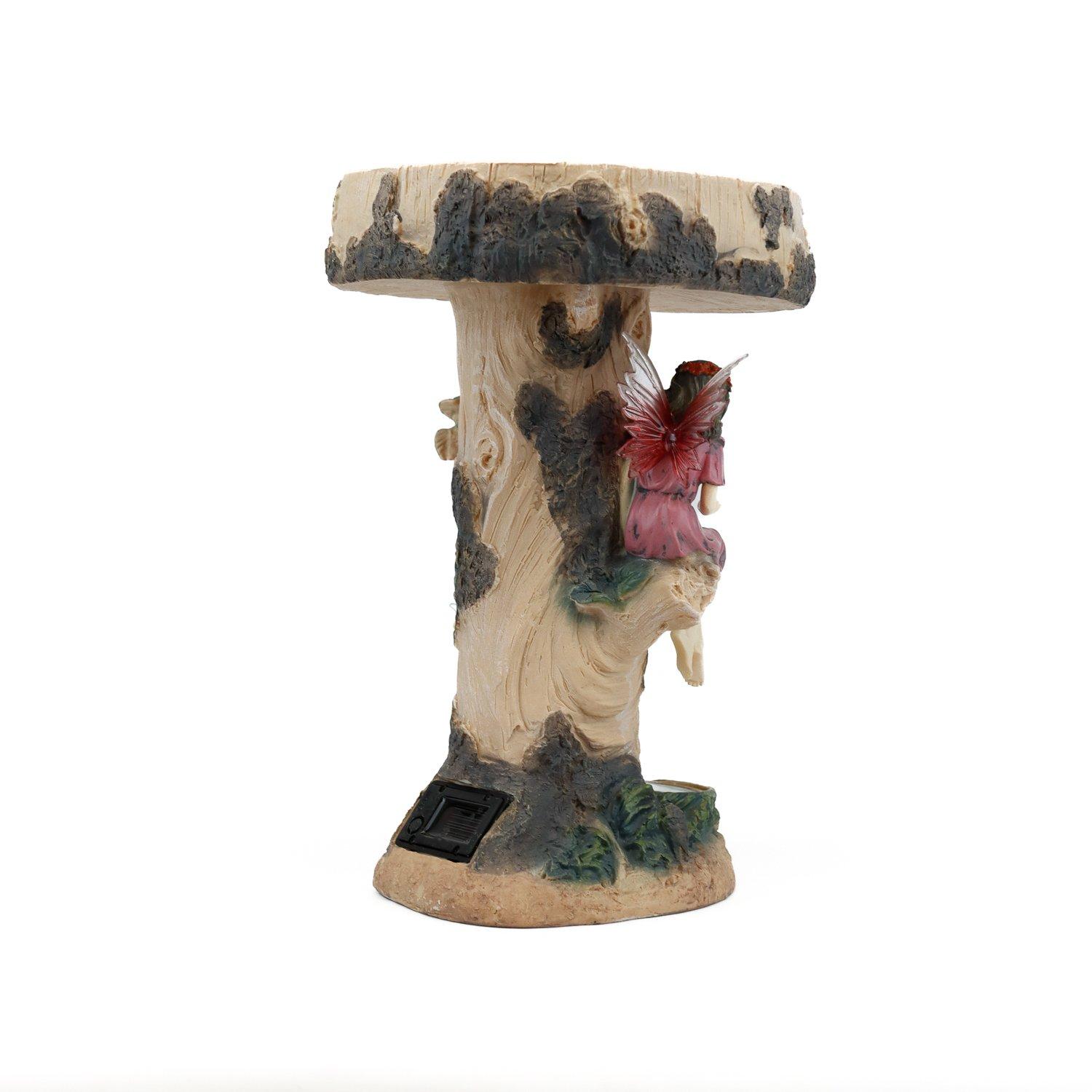 Brown - Streetwize - Solar Fairy Birdbath - 8