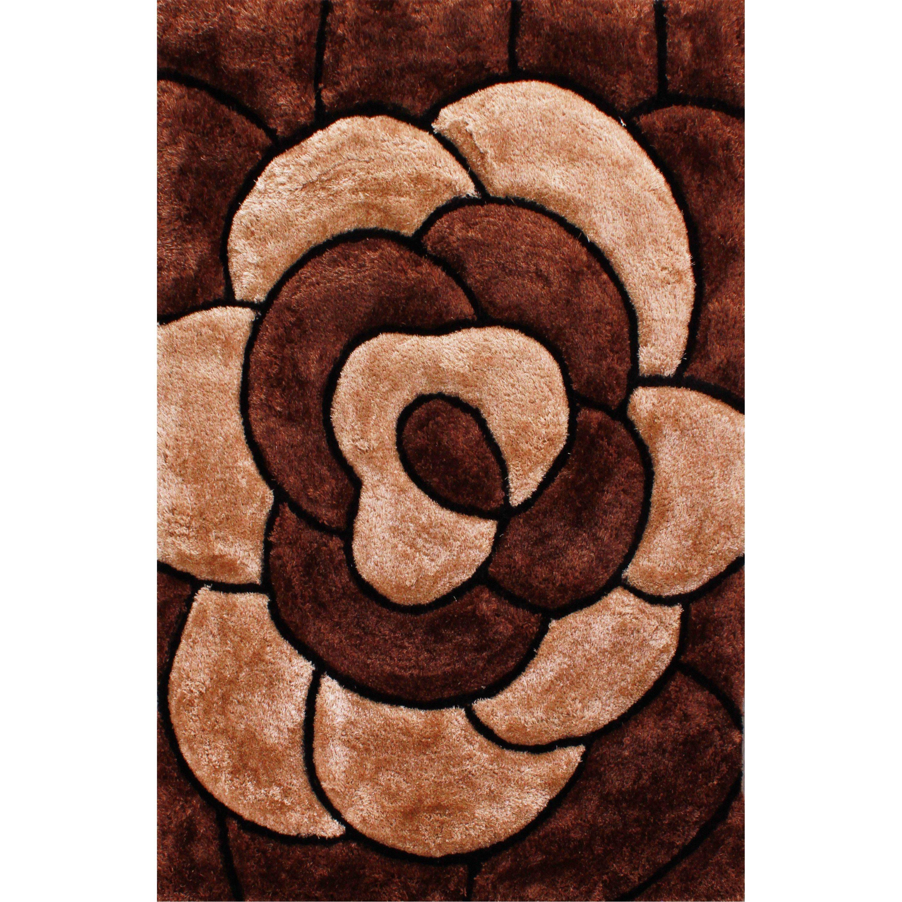 Chocolate - Ultimate Rug - 3D CARVED ROSE - 1