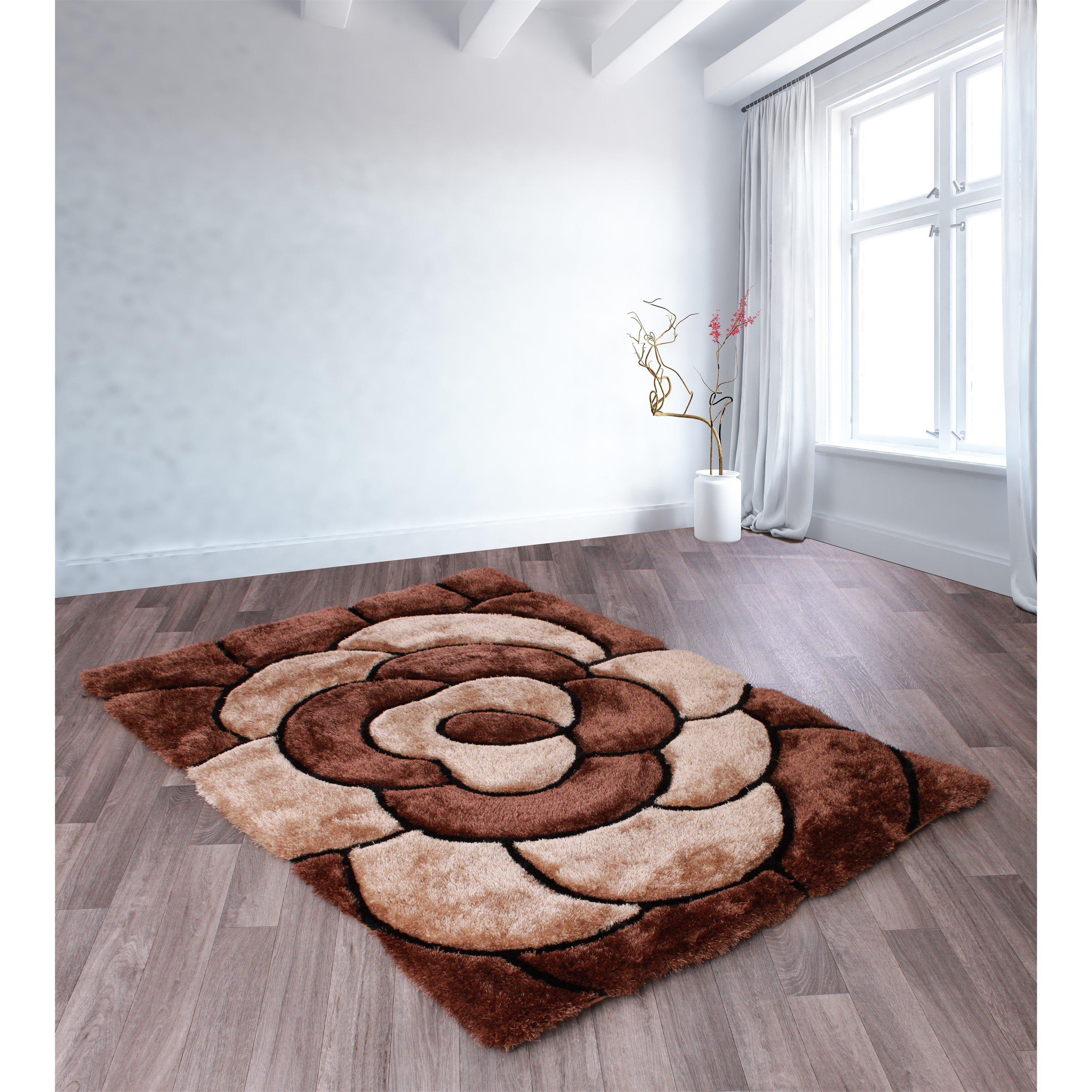 Chocolate - Ultimate Rug - 3D CARVED ROSE - 2