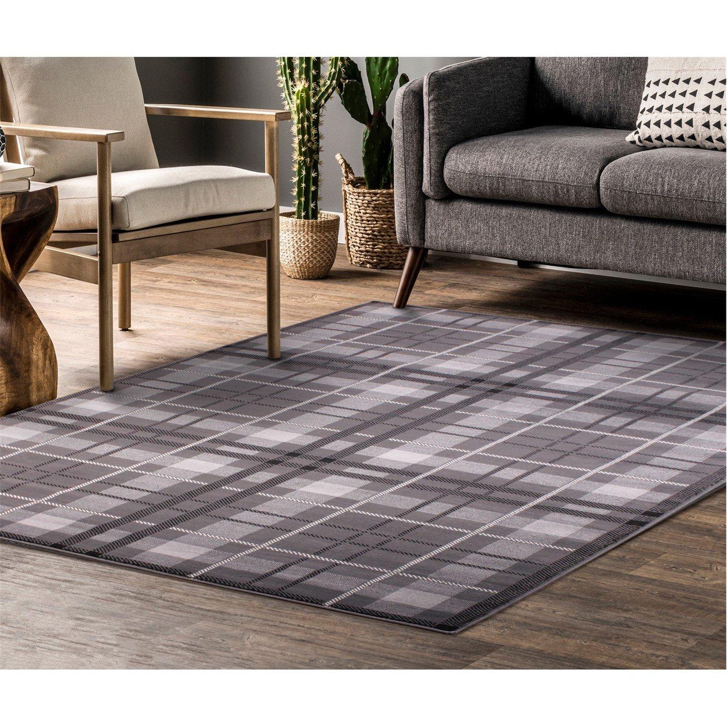 Ultimate Rug  Tartan Check - Grey - 120x170cm