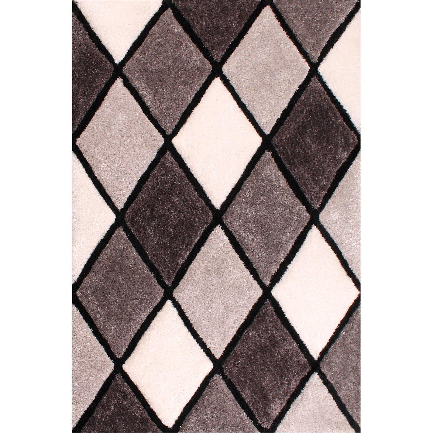 Grey - Ultimate Rug - 3D CARVED DIAMOND - 1