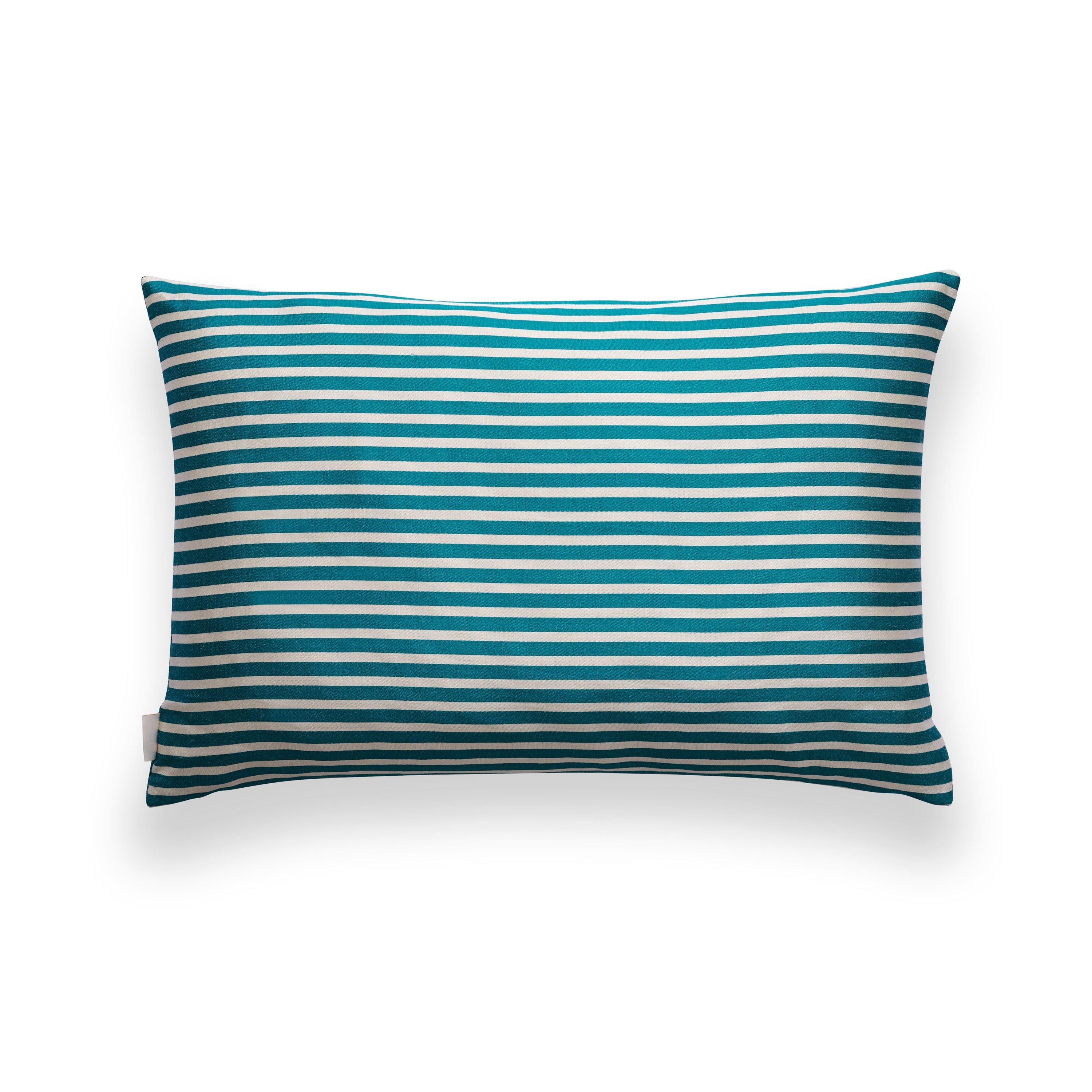 Blue - Kutnia - Three Feathers Rectangle Lace Pillow - 2
