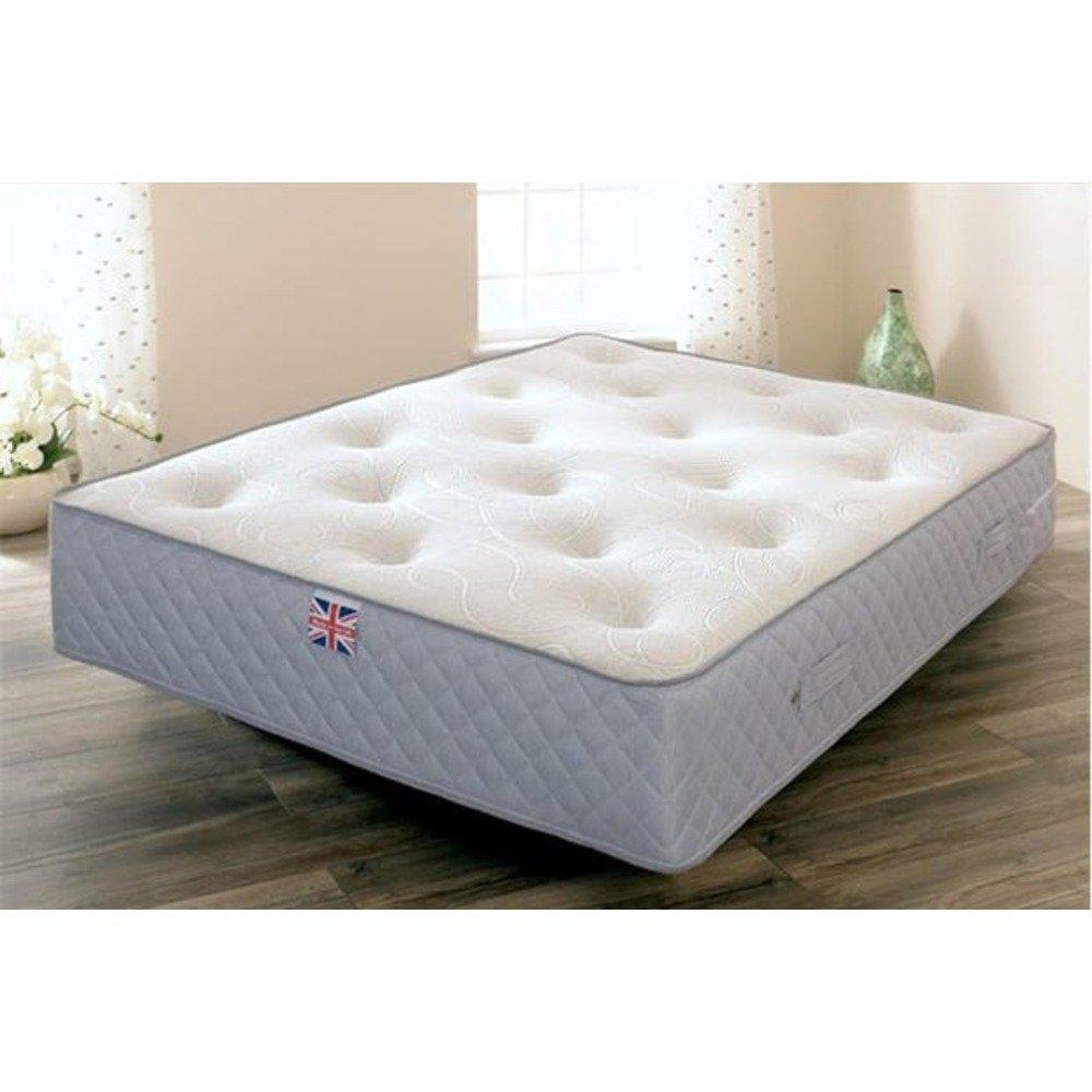 White With Grey - Comfy Living - Memory foam and 800 pocket sprung mattress