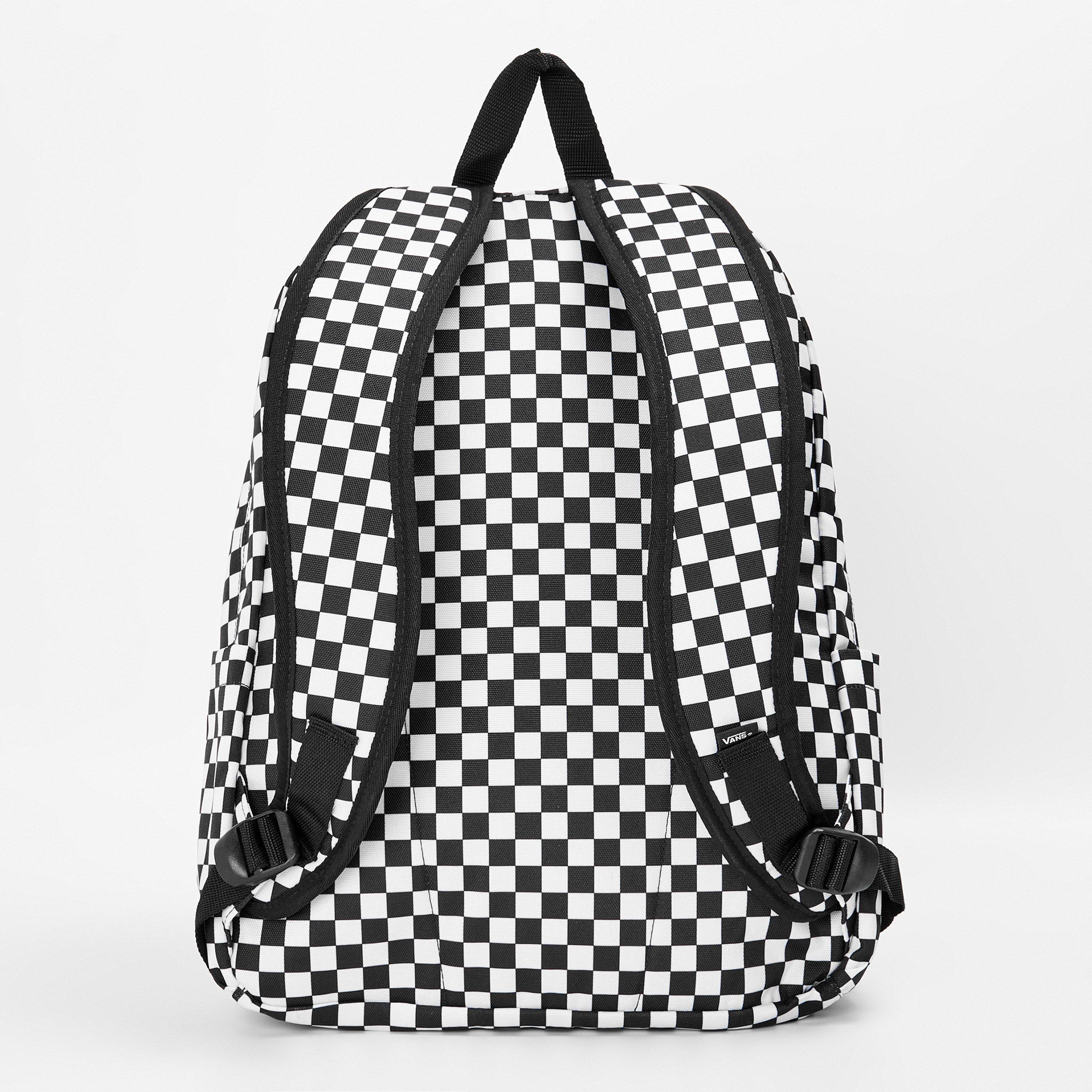 Black /White - Vans - Old Skool Check Backpack - 2