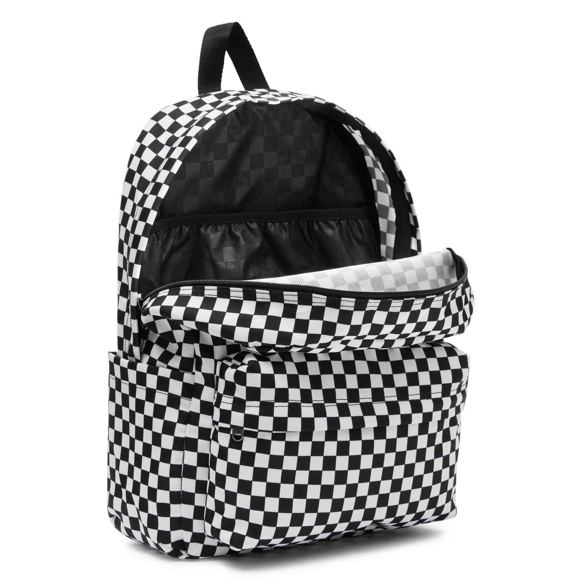 Black /White - Vans - Old Skool Check Backpack - 4