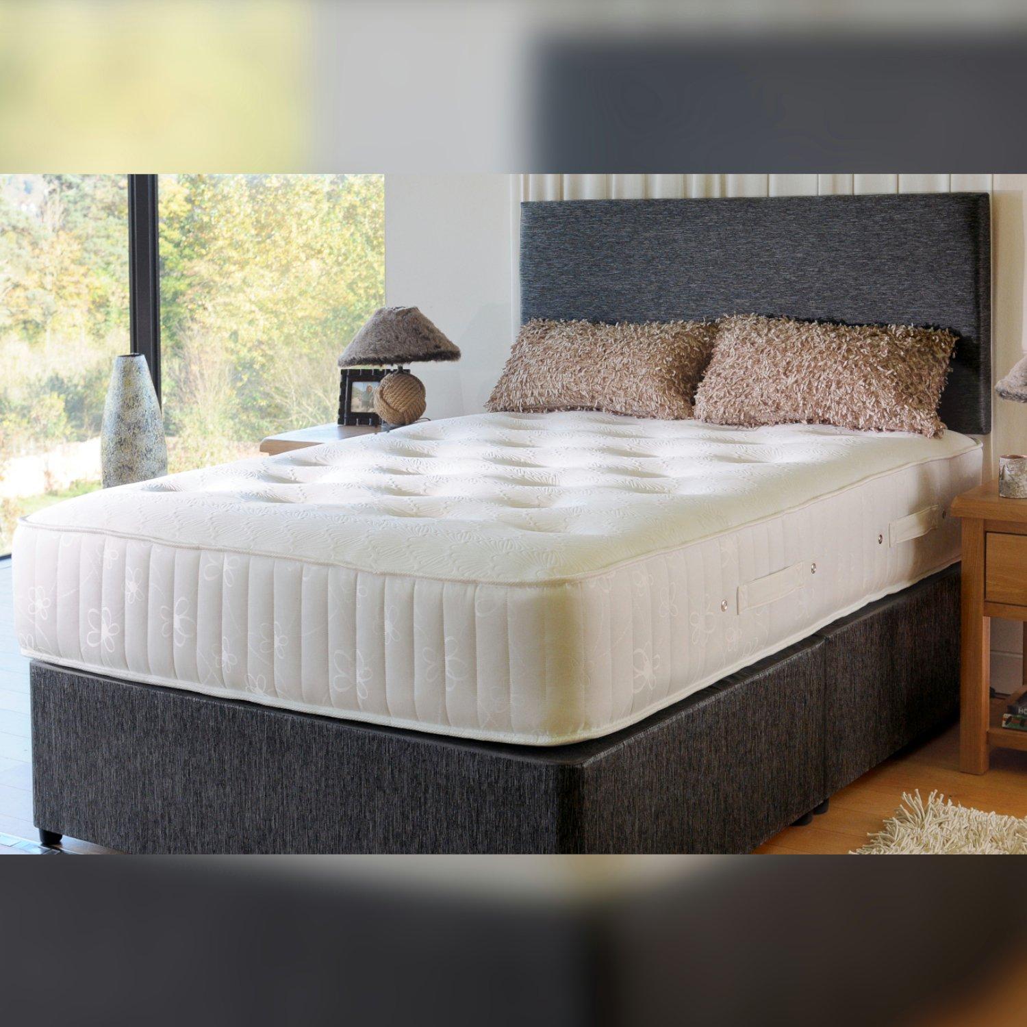 Beige - Comfy Living - Memory Foam & Pocket Sprung Floral Fresh Mattress