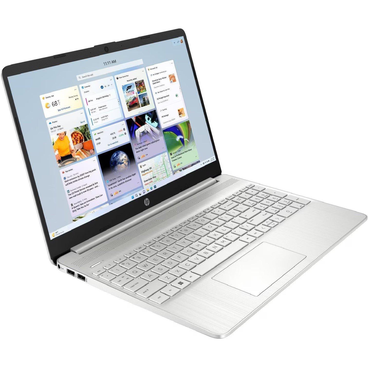 Silver - HP - HP 15s-fq5020na 15.6in i3 4GB 128GB Laptop - 3