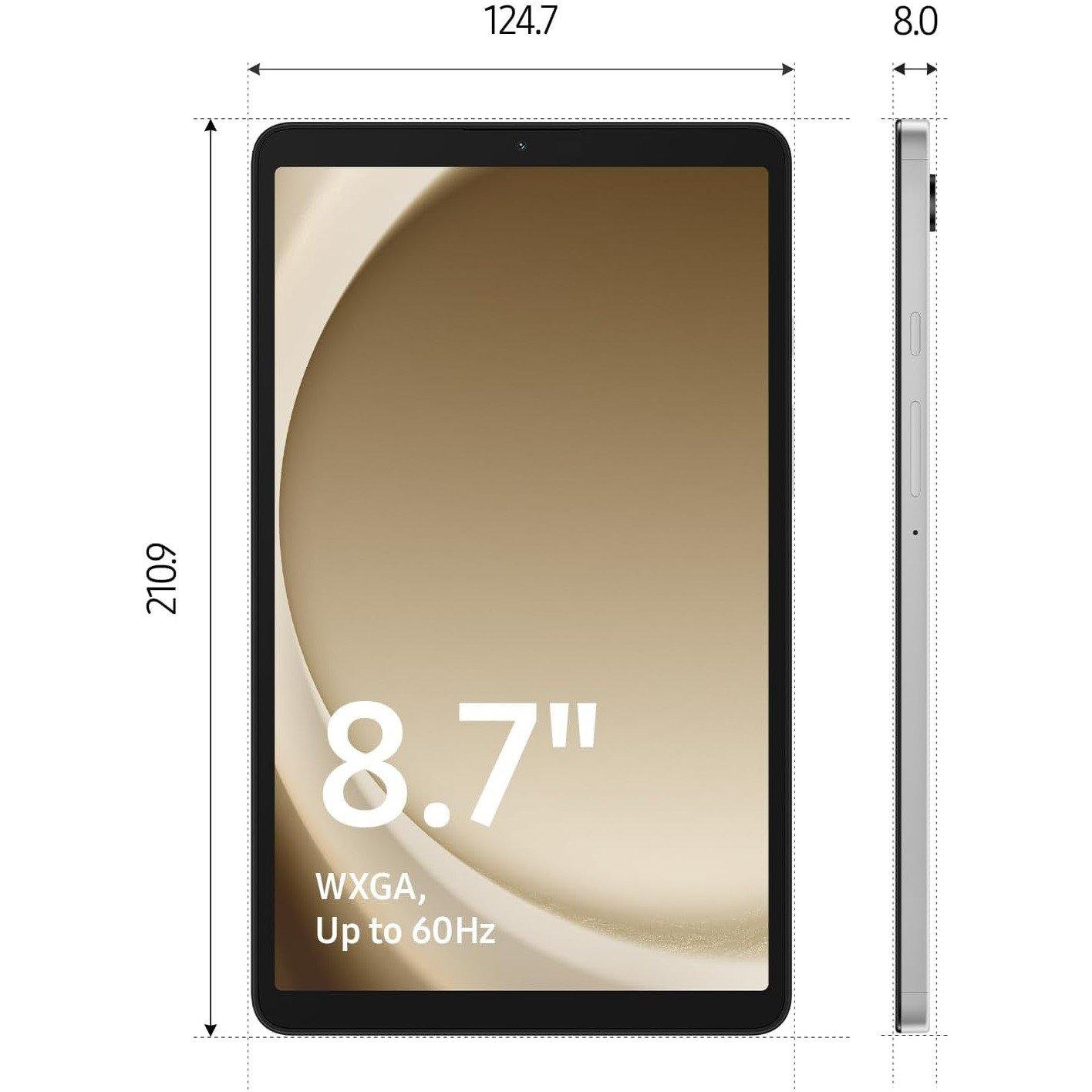 Silver - Samsung - Galaxy Tab A9 8in 64GB Wi-Fi Tablet - 4
