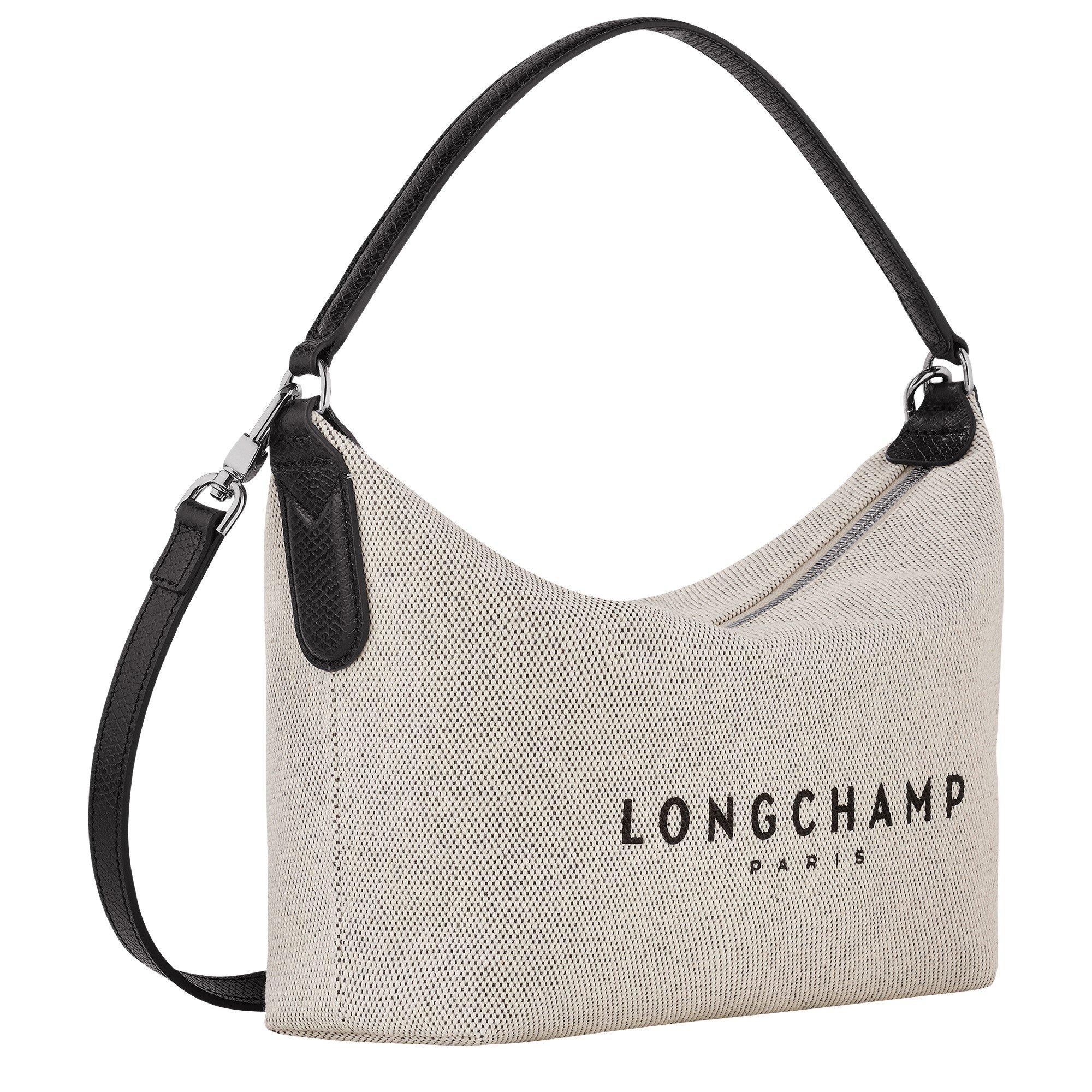 Ecru - Longchamp - Women's Logo Canvas Essential Crossbody Bag - 9