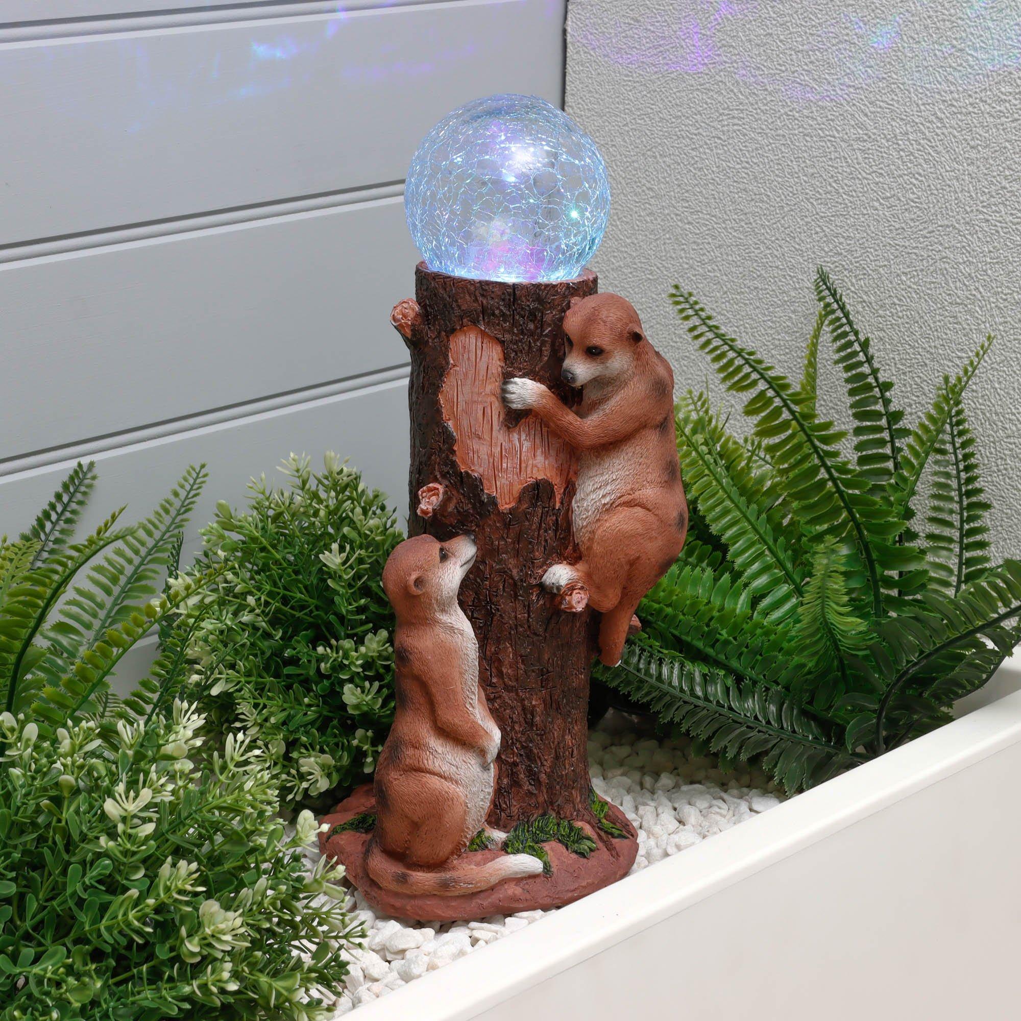 Brown - Streetwize - Solar Meerkat Colour Changing Ball Light - 4