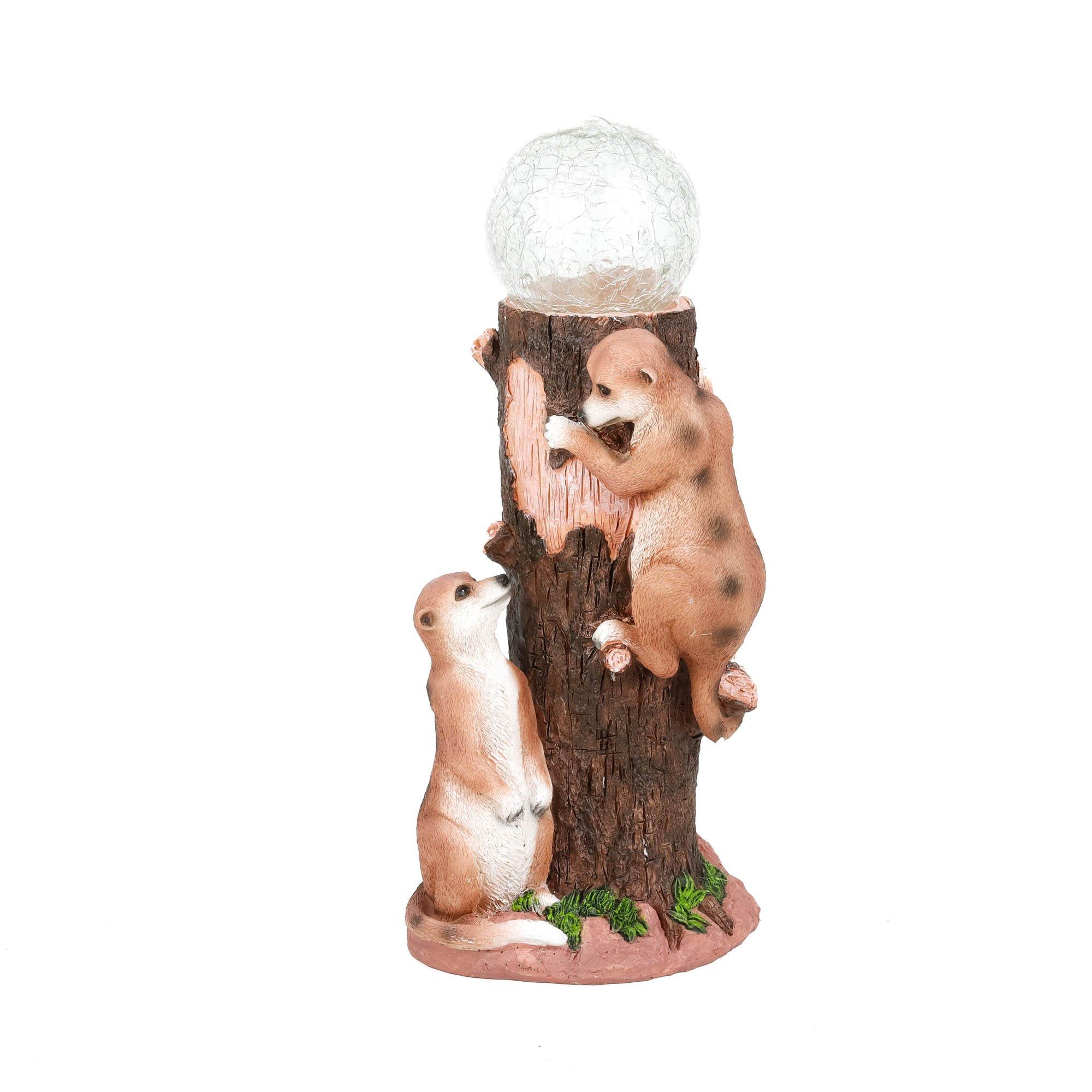Brown - Streetwize - Solar Meerkat Colour Changing Ball Light - 6