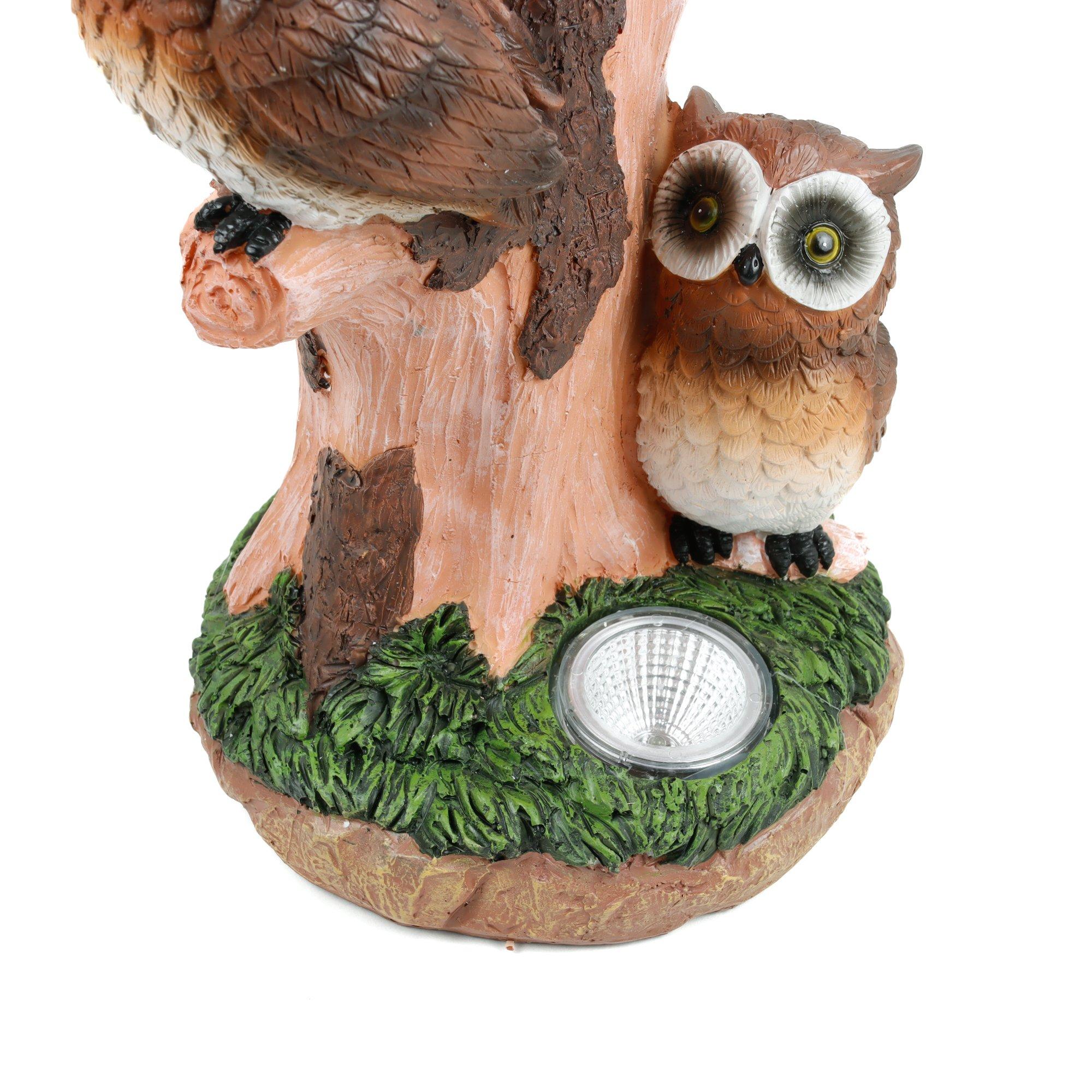 Brown - Streetwize - Solar Owl Birdbath Light - 12
