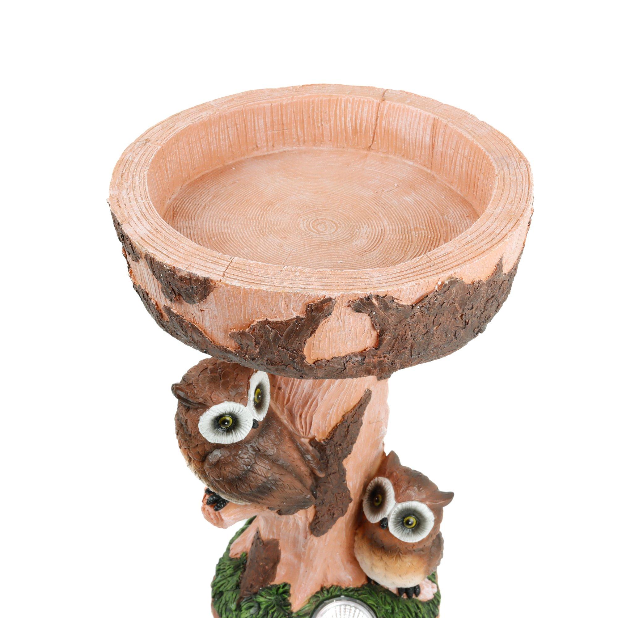 Brown - Streetwize - Solar Owl Birdbath Light - 3