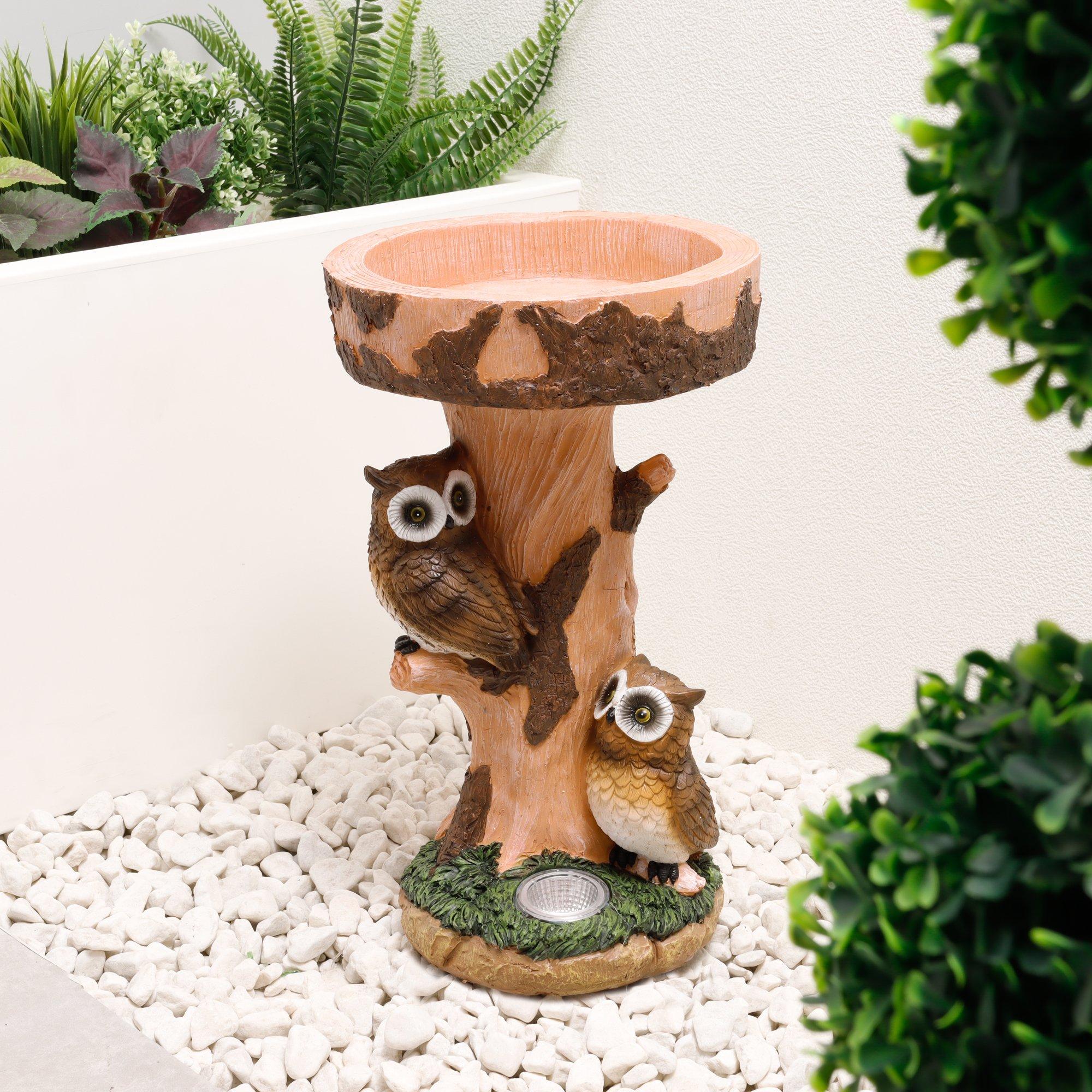 Brown - Streetwize - Solar Owl Birdbath Light - 4