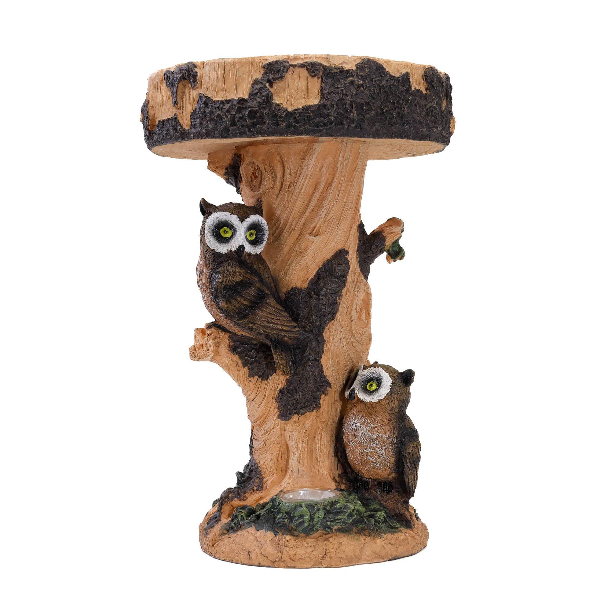 Brown - Streetwize - Solar Owl Birdbath Light - 5