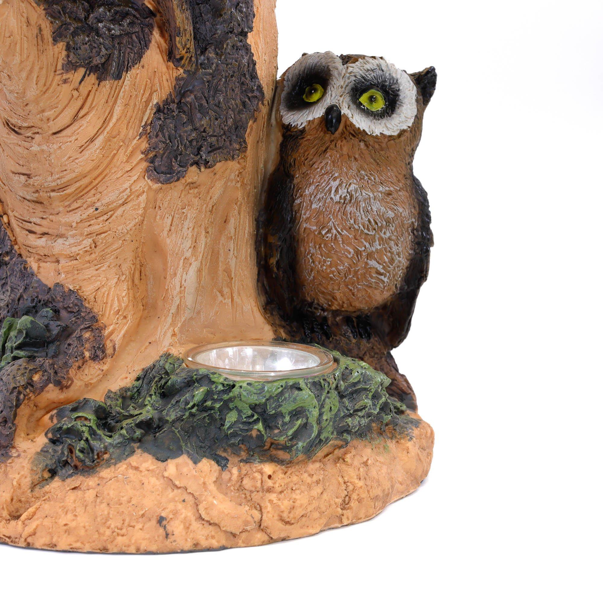 Brown - Streetwize - Solar Owl Birdbath Light - 8