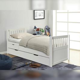 Comfy Living Wooden Frame Guest Bed with Drawers