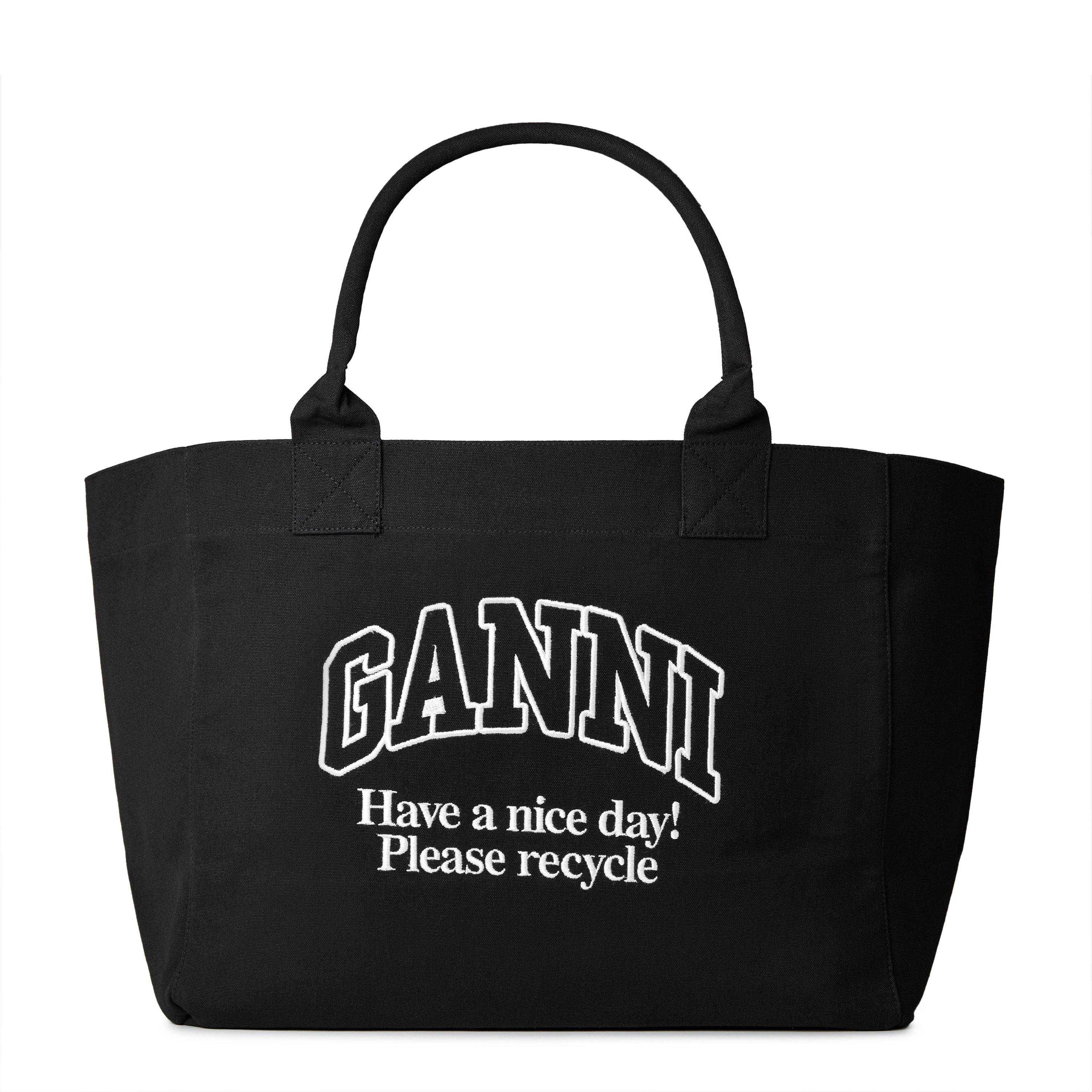 Ganni Women's XXL Logo Tote Bag - Phantom