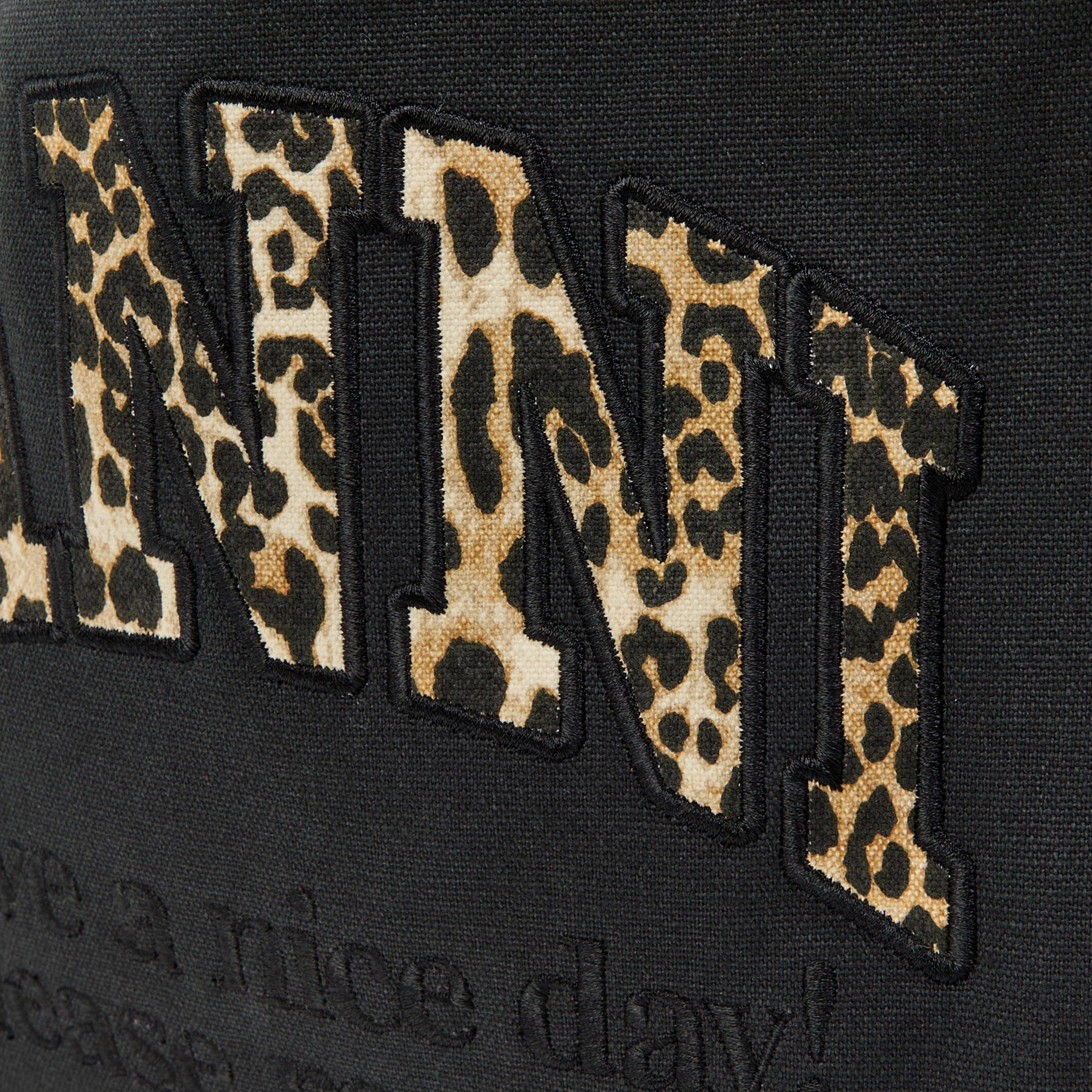 Blk/Leopard - Ganni - Women's Embossed Logo Tote Bag - 5