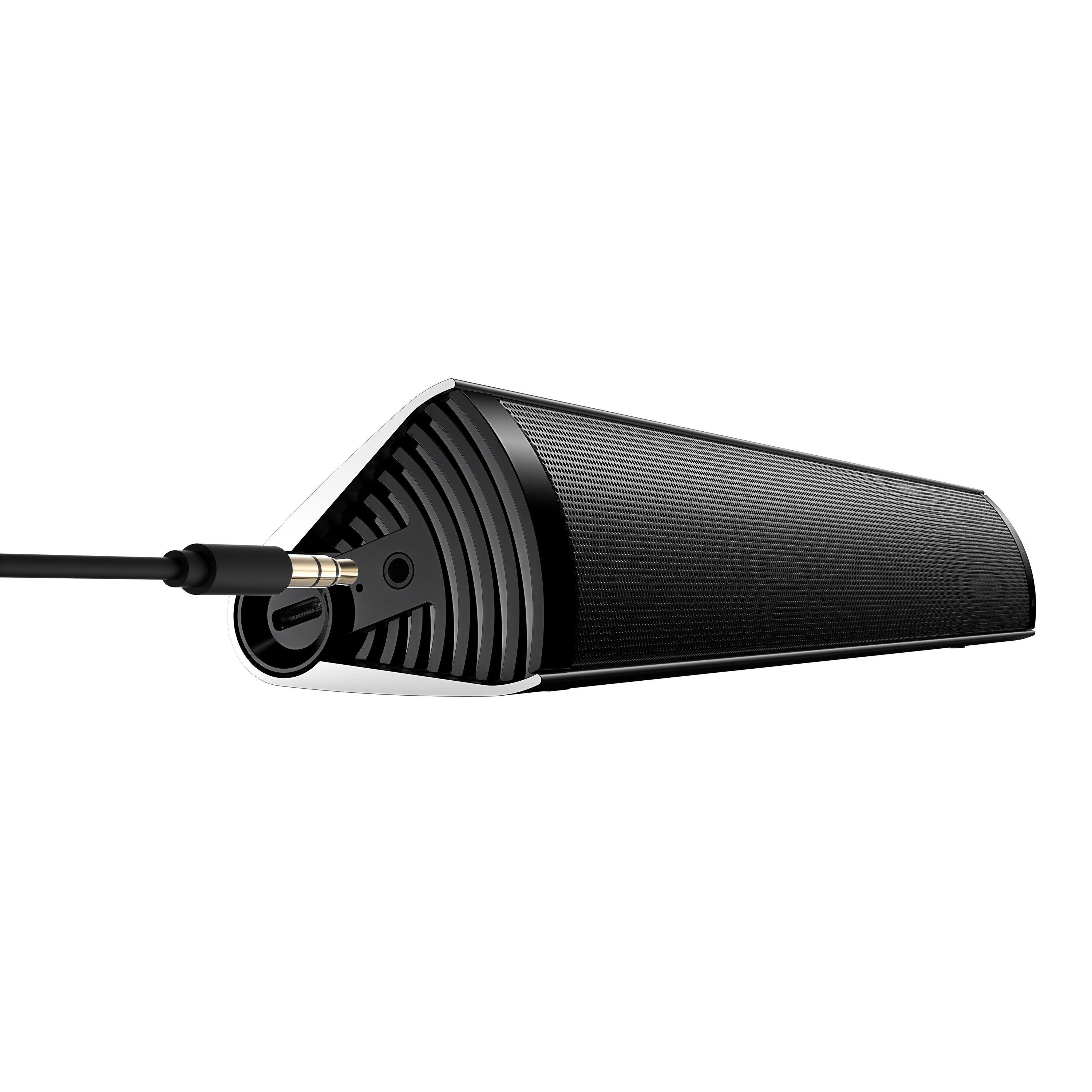 Silver - Edifier - Edifier MF200 Portable Tabletop Bluetooth Soundbar - 5