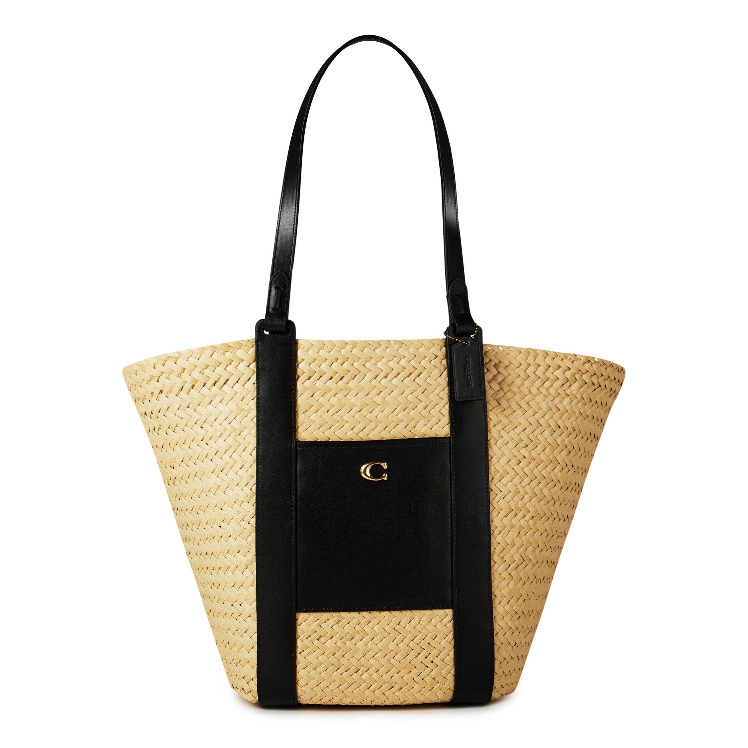 b4/natural - Coach - Straw Leather Tote Bag - 1