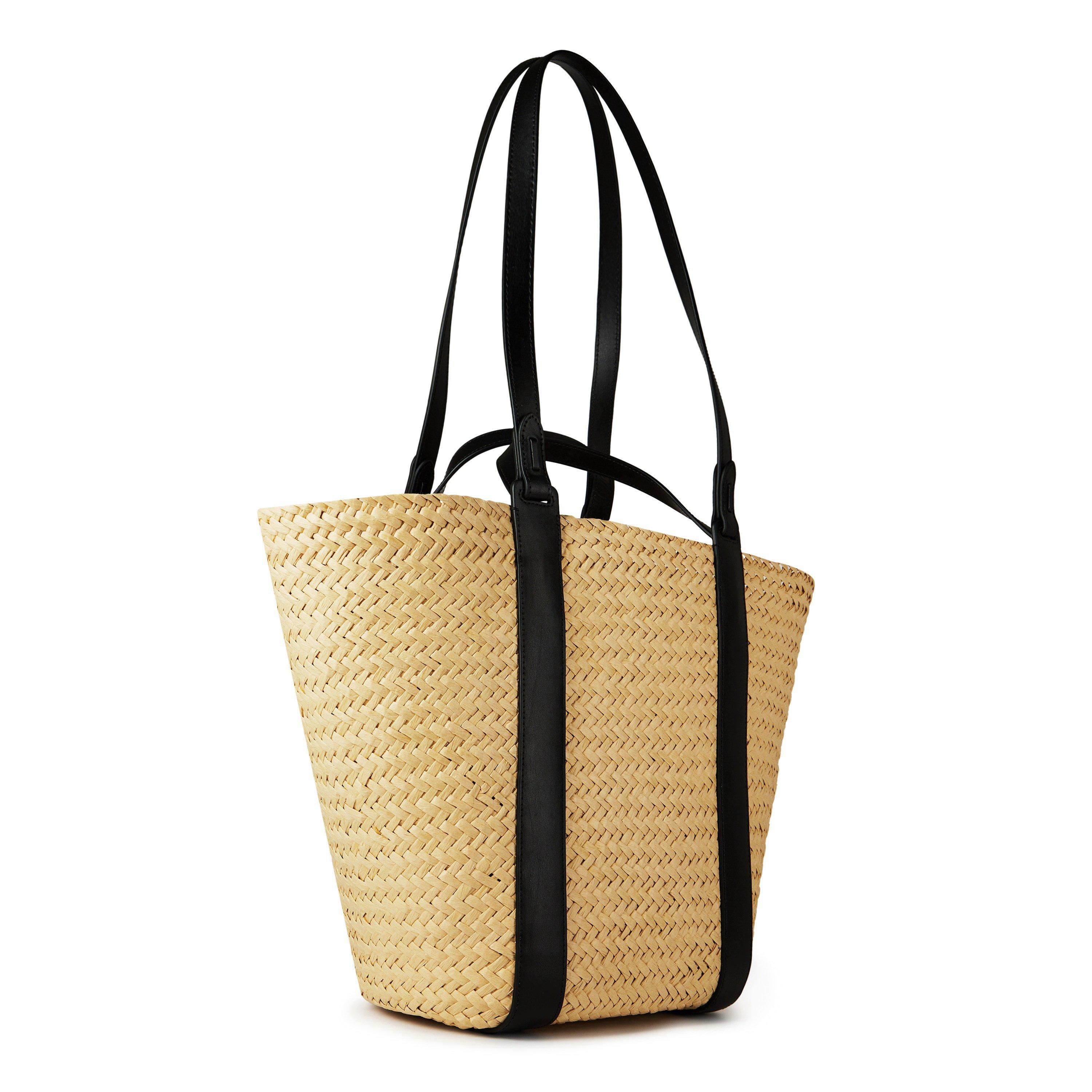 b4/natural - Coach - Straw Leather Tote Bag - 6