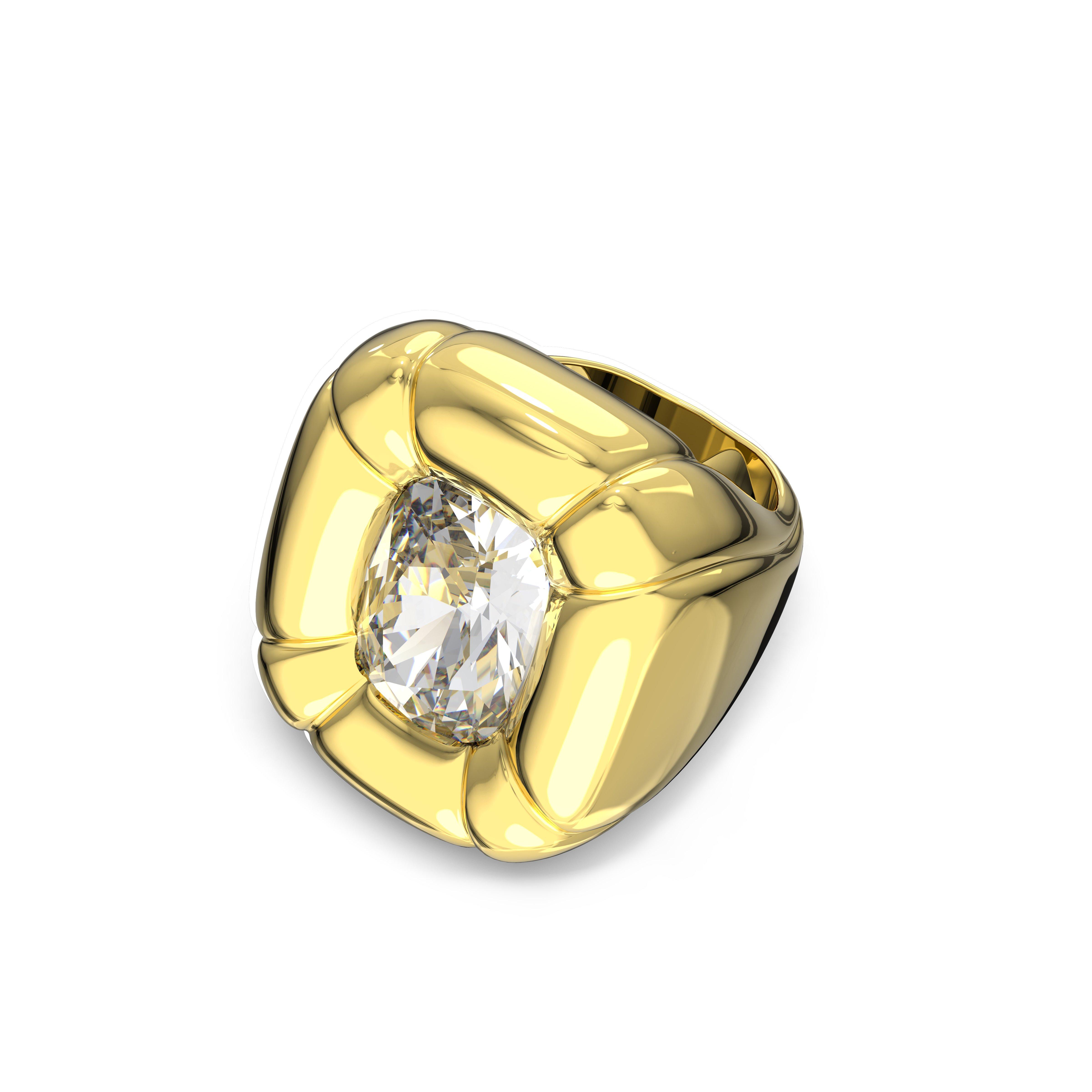 Zlatni ton - Swarovski - Dulcis cocktail ring, Cushion cut, Gold tone, Gold-tone plated - 3