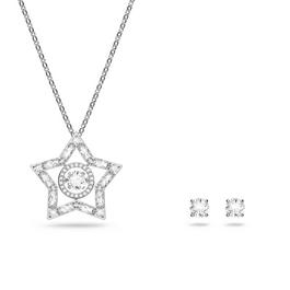 Swarovski Stella Star Necklace And Stud Earrings Jewellery Set