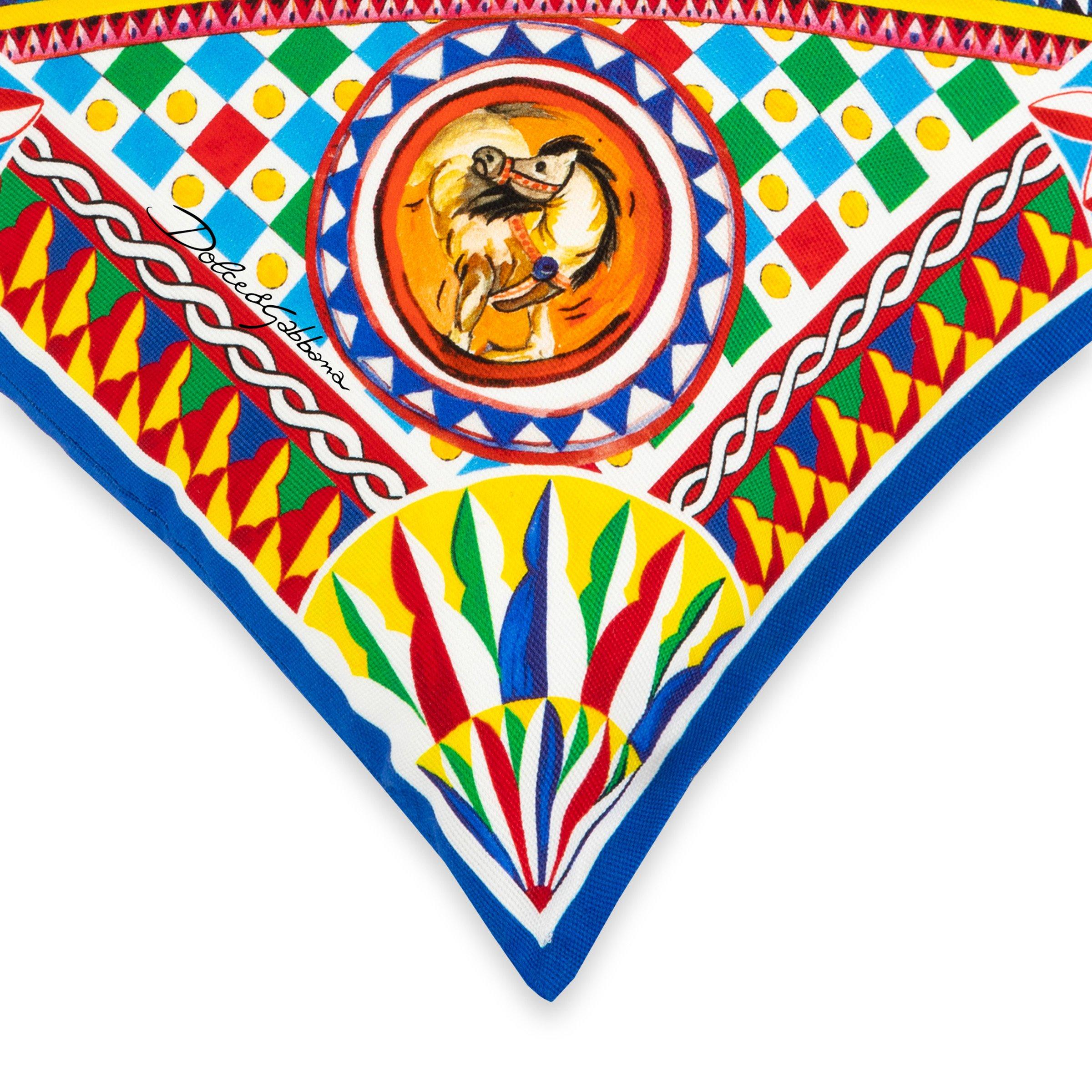 Multi - Dolce and Gabbana Casa - Carretto Sun Cushion - 45x45cm - 3