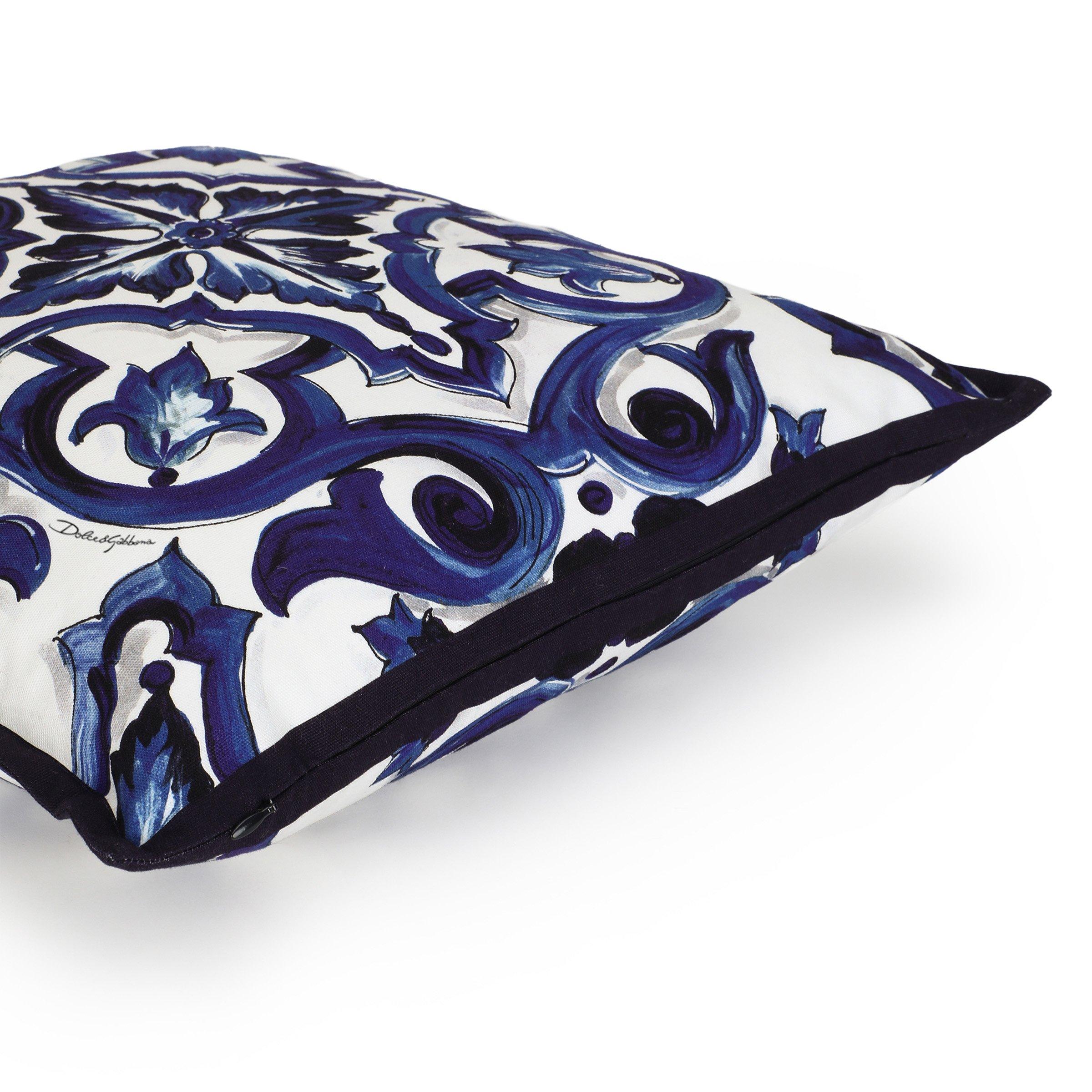 Blue - Dolce and Gabbana Casa - Blu Mediterraneo Canvas Cushion - 45x45cm - 4