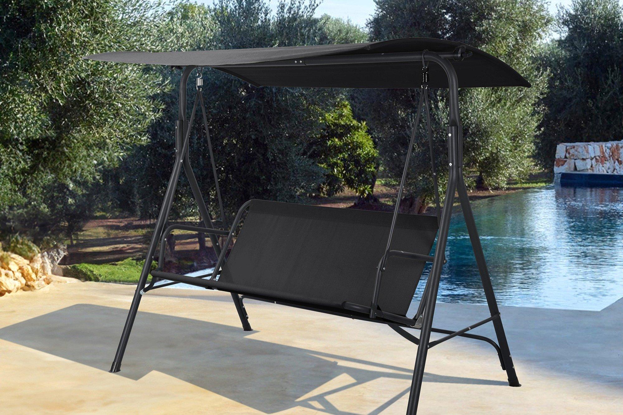 Black - Linea - Studio Royale 3 Seater Swing - 1