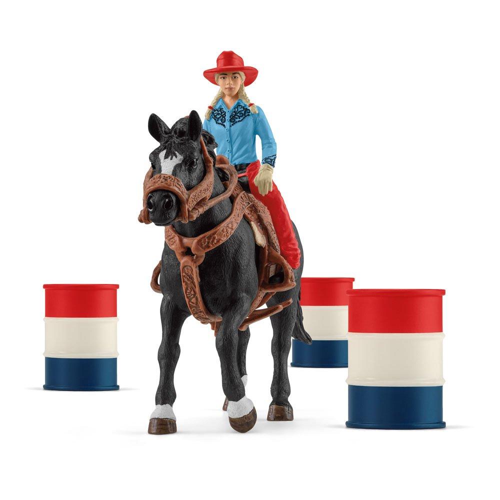 Multi - Schleich - Farm World Cowgirl Barrel - 1