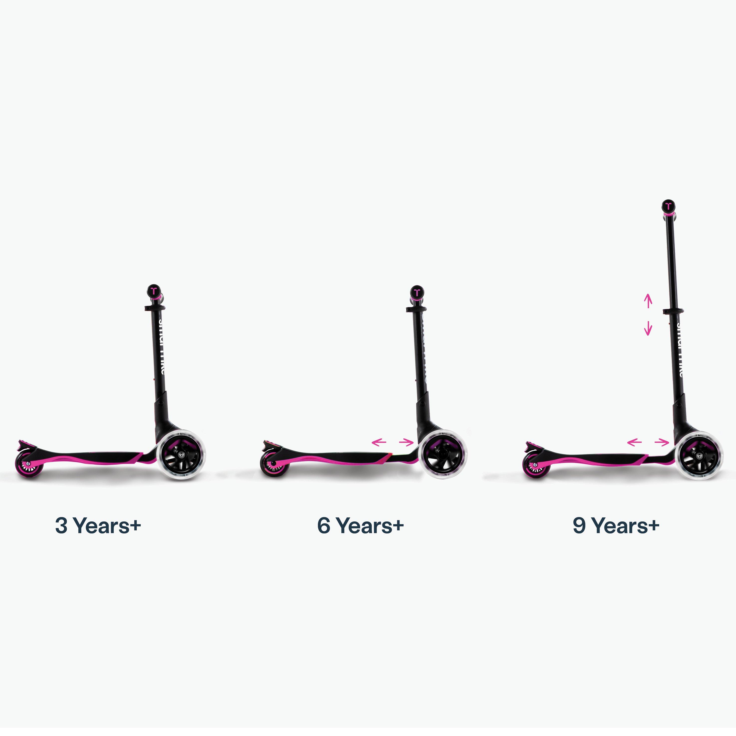 Pink - smarTrike Xtend - smarTrike Xtend Kids Extendable Scooter - Pink - 7